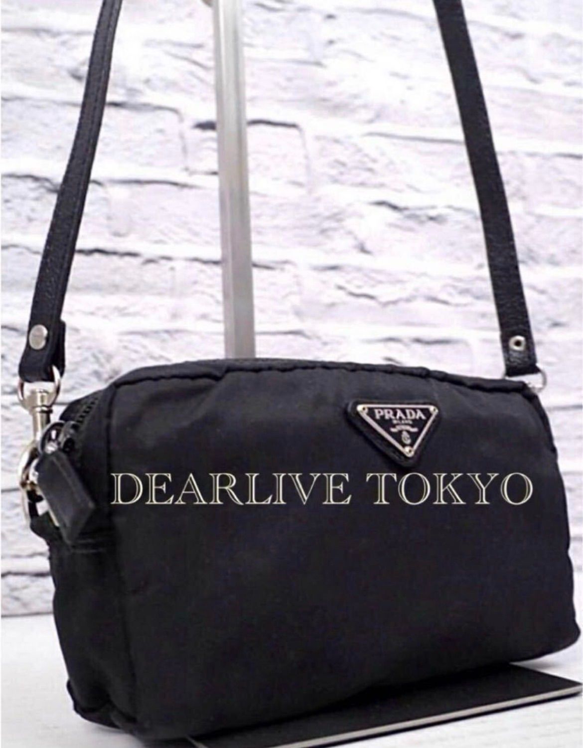 レア◆ PRADA プラダ ビッグリボン ショルダー カメラ バッグ ポーチ 黒 レア◇ PRADA プラダ ビッグリボン ショルダー カメラ バッグ ポーチ