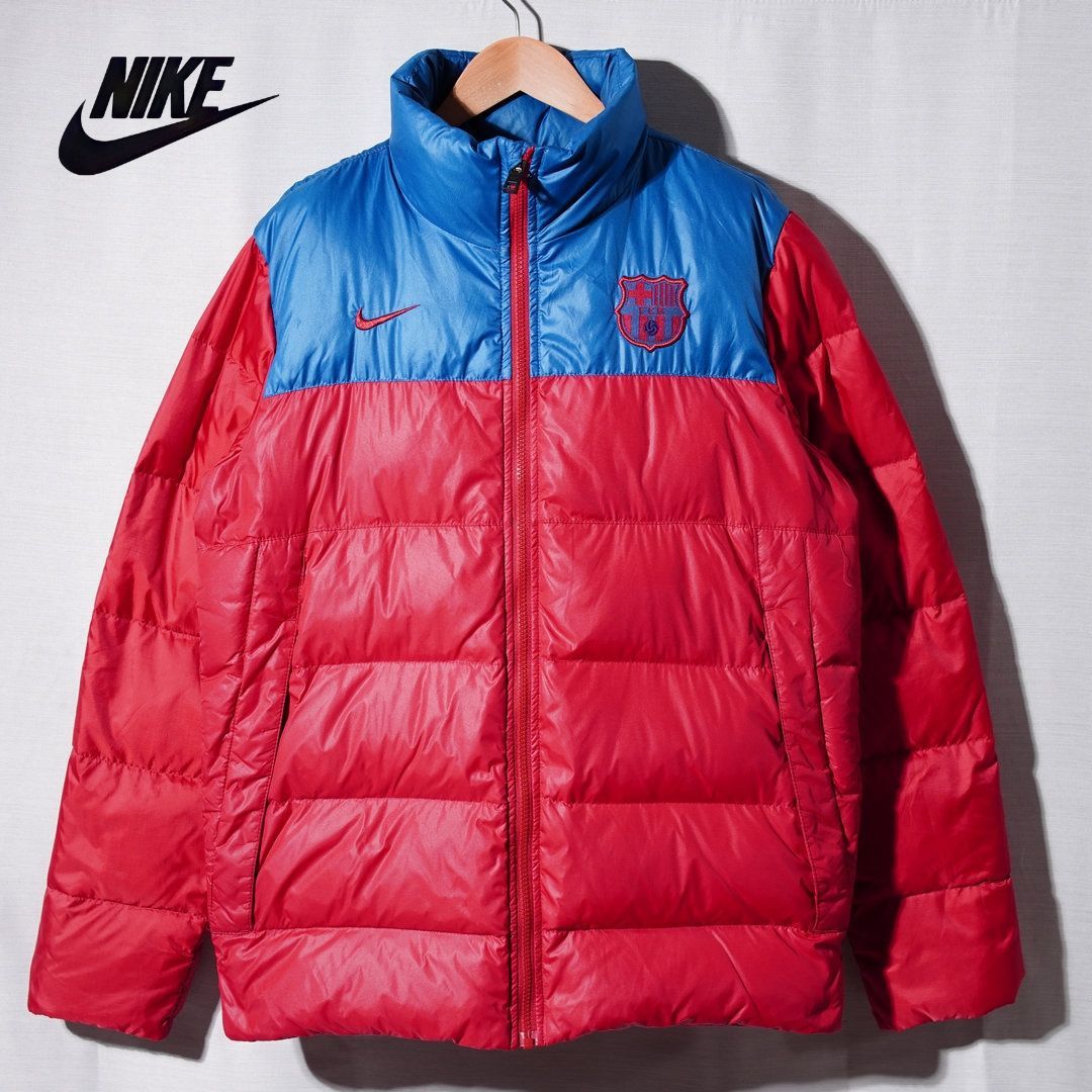 Nike FC Barcelona フード付きダウンジャケット M ナイキ NIKE FC バルセロナ ダウンジャケット M 相当 表記 S レッド