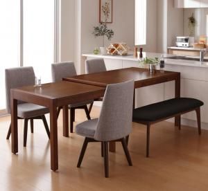 ダイニングセット 幅135 235 cm 6配色展開 6人用 回転式椅子