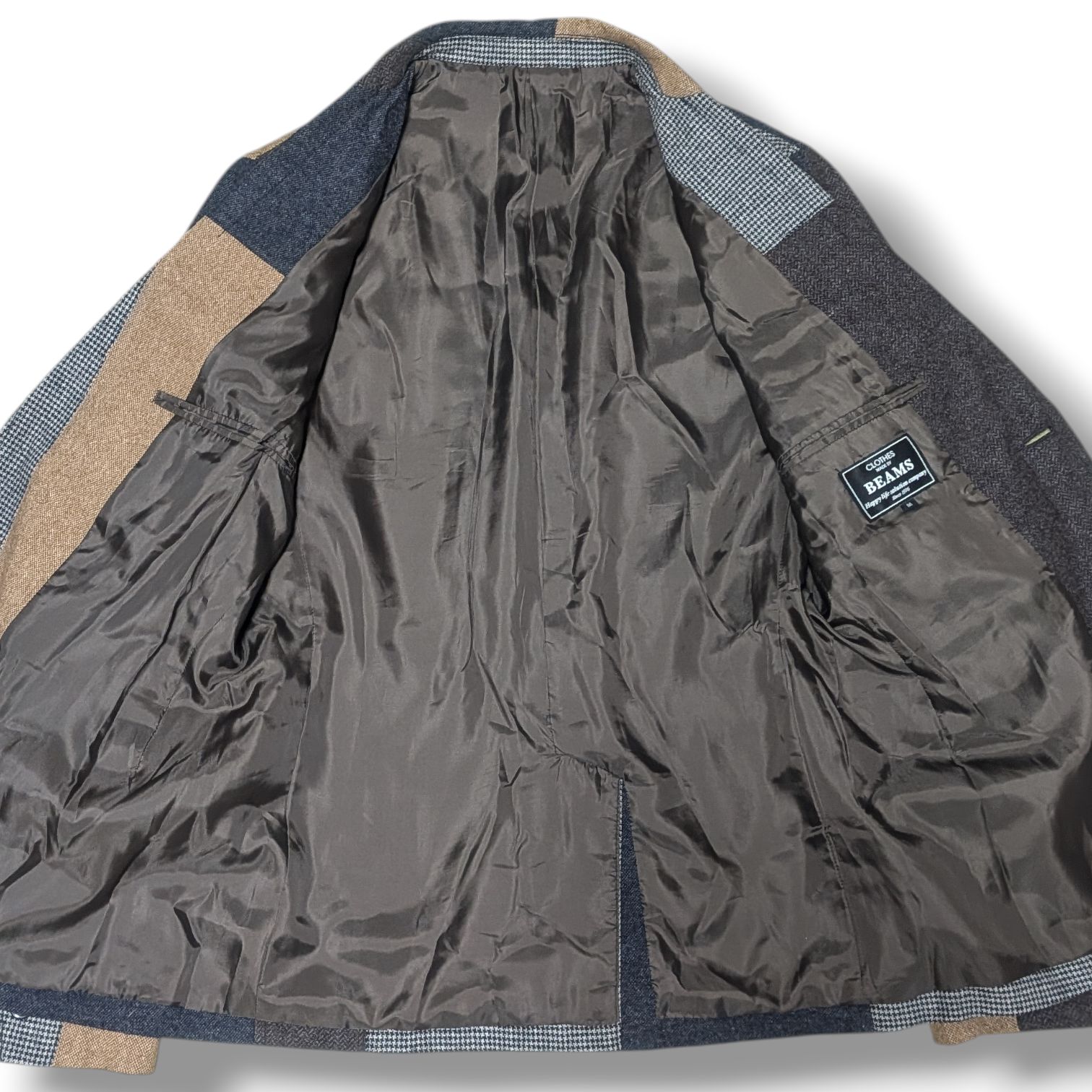 BEAMS ビームス スーツ セットアップ パッチワーク ウール混
