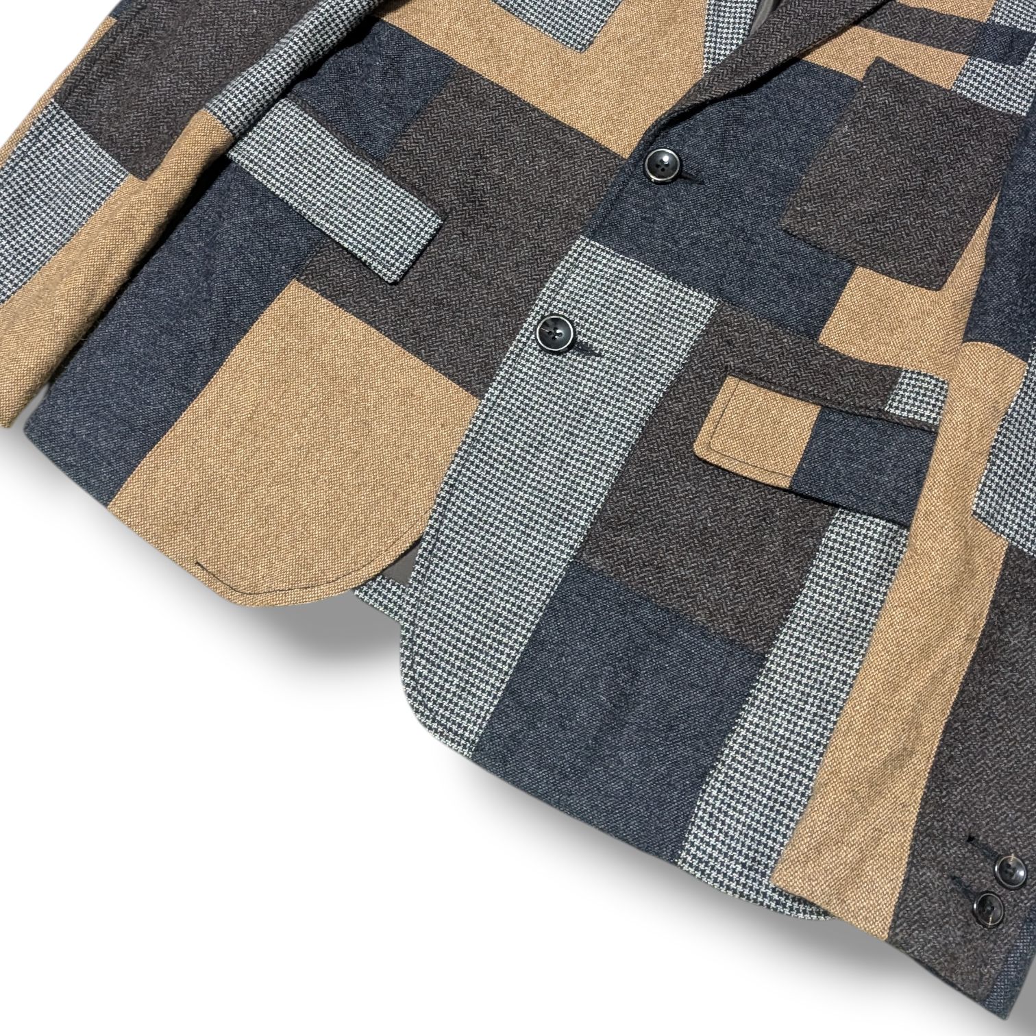 BEAMS ビームス スーツ セットアップ パッチワーク ウール混