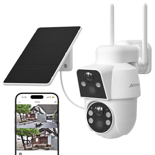 ANRAN デュアルレンズ 屋外用 防犯カメラ 死角ゼロの真・360°全方位