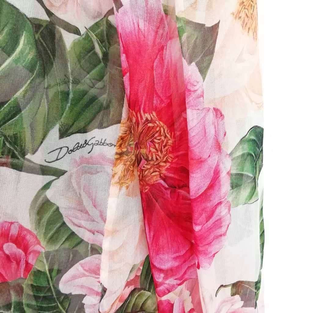 ドルチェアンドガッバーナ　ドルガバ　花柄　ブラウス　ボウタイ　シルク100% DOLCE&GABBANA（ドルチェ & ガッバーナ） ドルガバ シアーブラウス