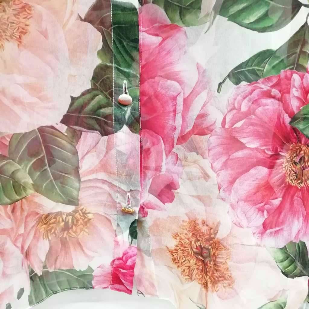 ドルチェアンドガッバーナ　ドルガバ　花柄　ブラウス　ボウタイ　シルク100% DOLCE&GABBANA（ドルチェ & ガッバーナ） ドルガバ シアーブラウス