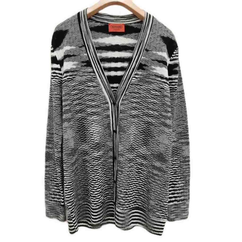 MISSONI　長袖カーディガン・セーター 中古・古着通販】missoni (ミッソーニ) 総柄カーディガン マルチカラー
