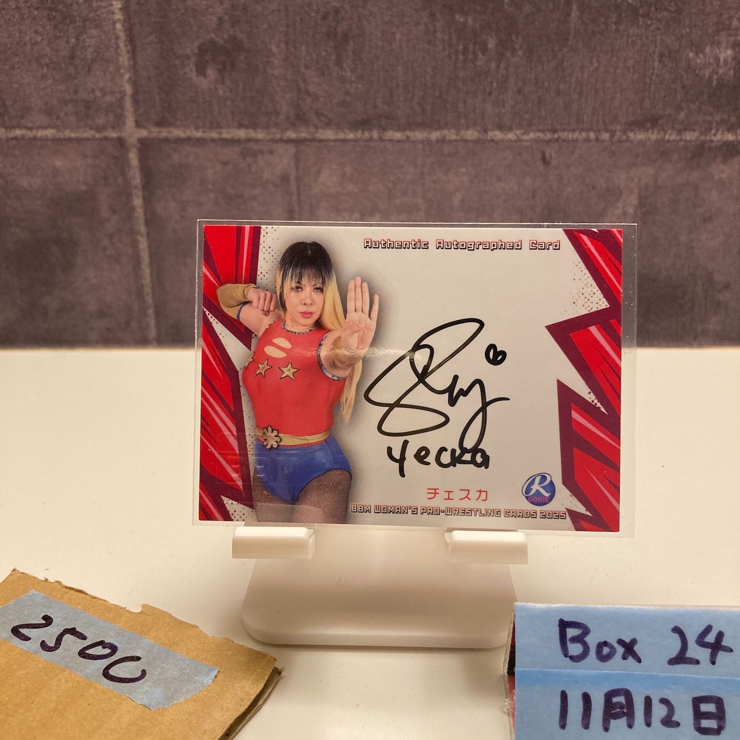 2025 BBM チェスカ 096/100 直筆サインカード 女子プロレス RC