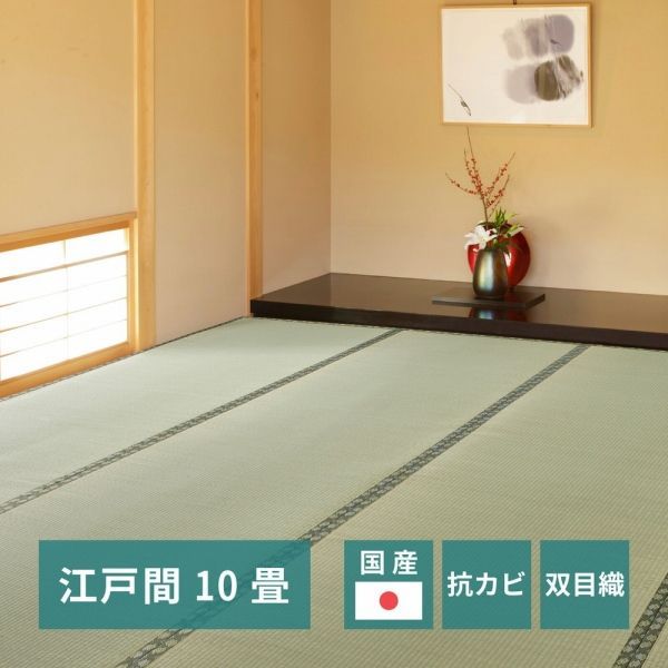 ラグマット 352 440 cm 1配色展開 双目織り い草 江戸間 10畳 日本製