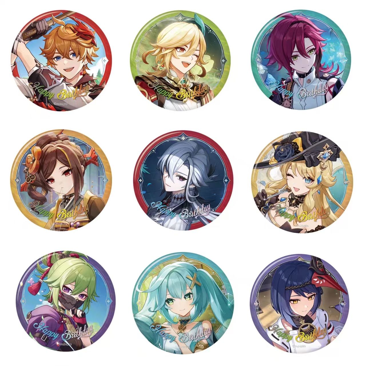 公式正規品 命定之日 缶バッジ 2025年 タルタリヤ 公子 カーヴェ 鹿野