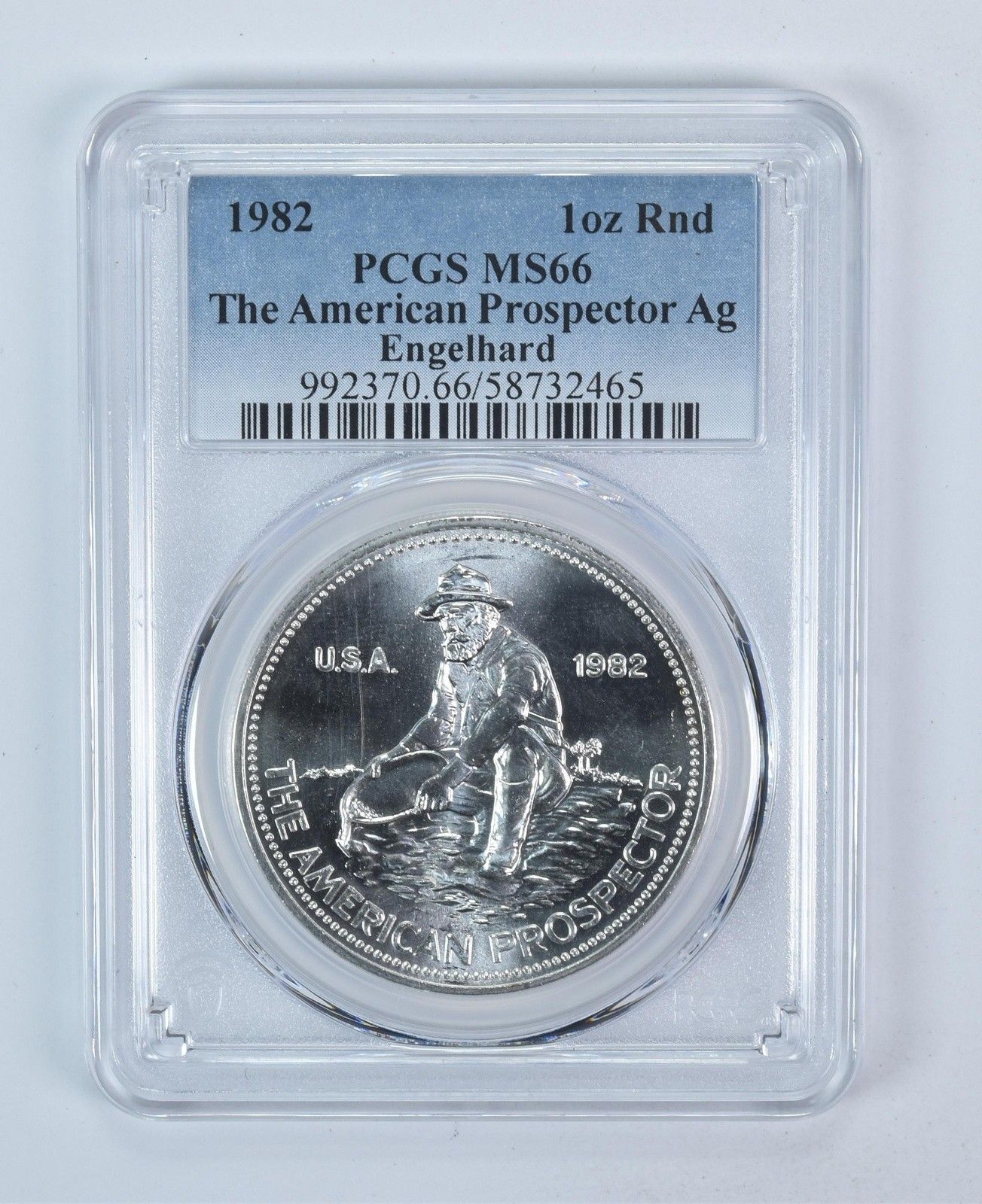 1982年 エンゲルハード プロスペクター 1オンス シルバー ラウンド