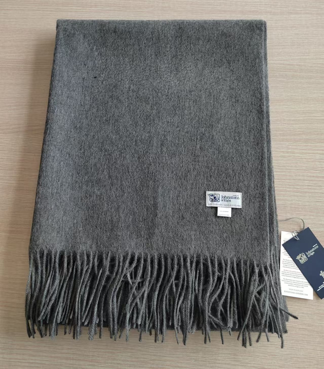 ジョンストンズ オブエルガン カシミヤ100％ 大判ストール 【2色選択