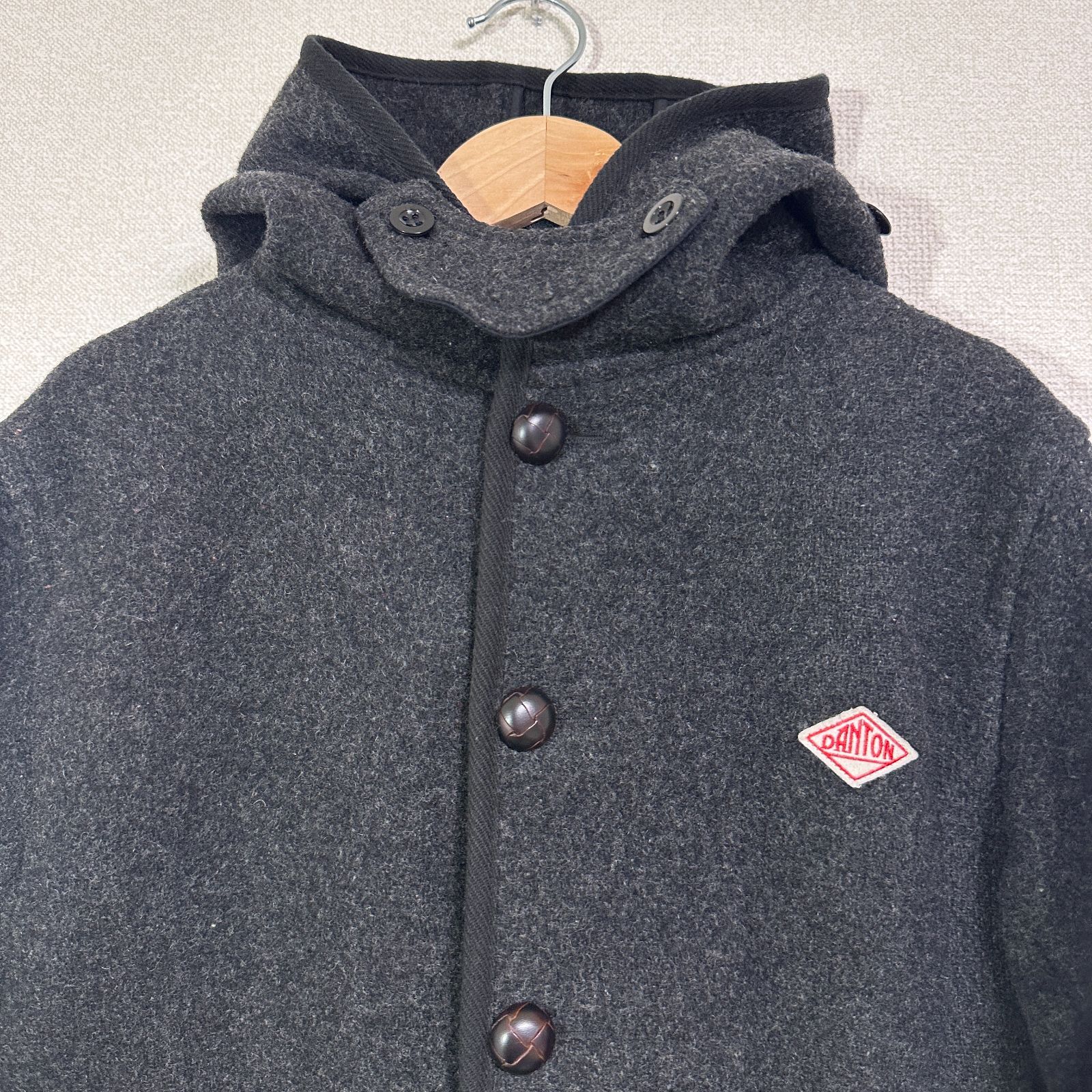 DANTON 日本製 ウールモッサ シングルフードジャケット JD-8458WOM