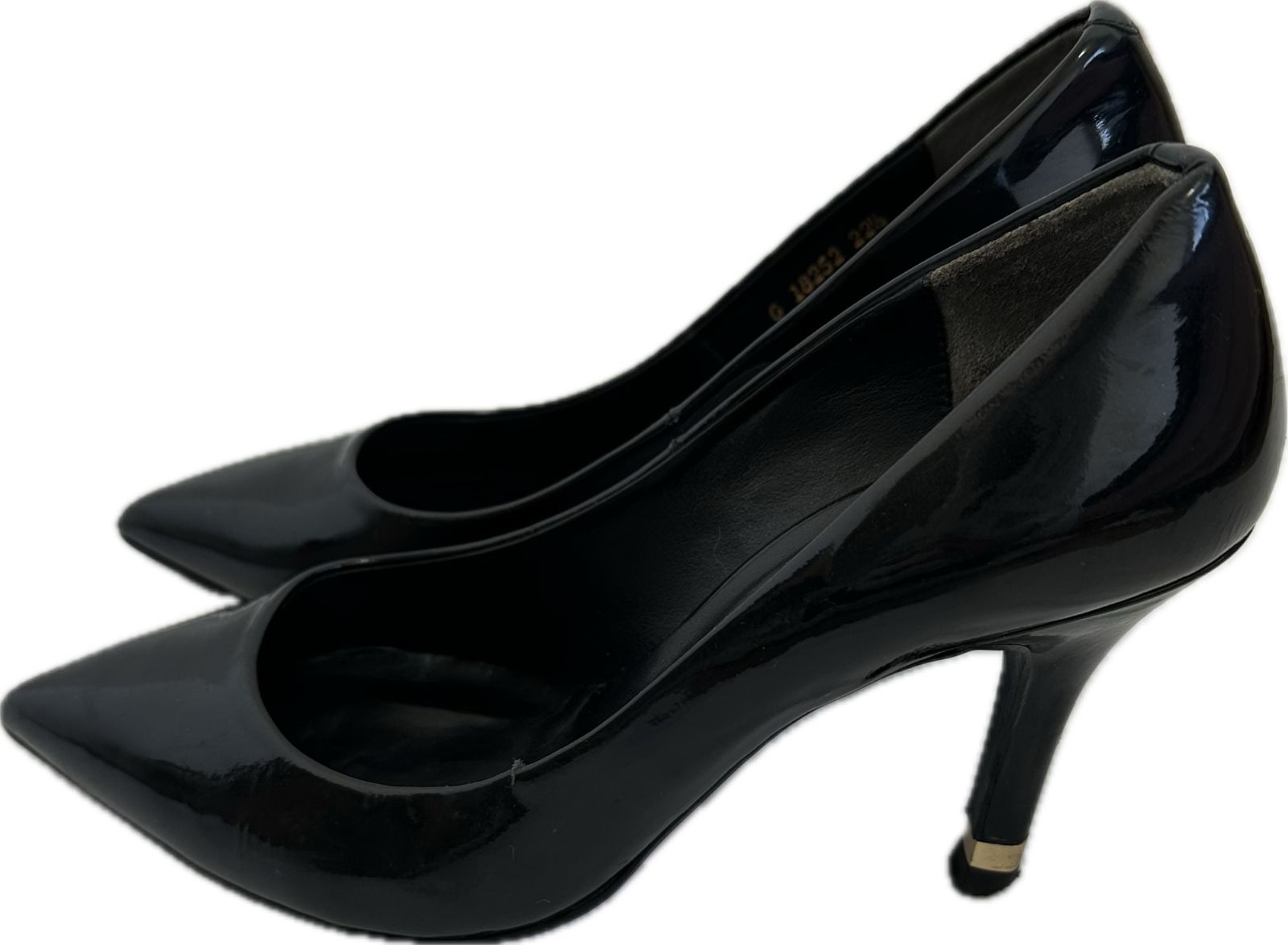 ZK31 【美品】DIANAダイアナ パンプス 靴シューズ ブラック エナメル