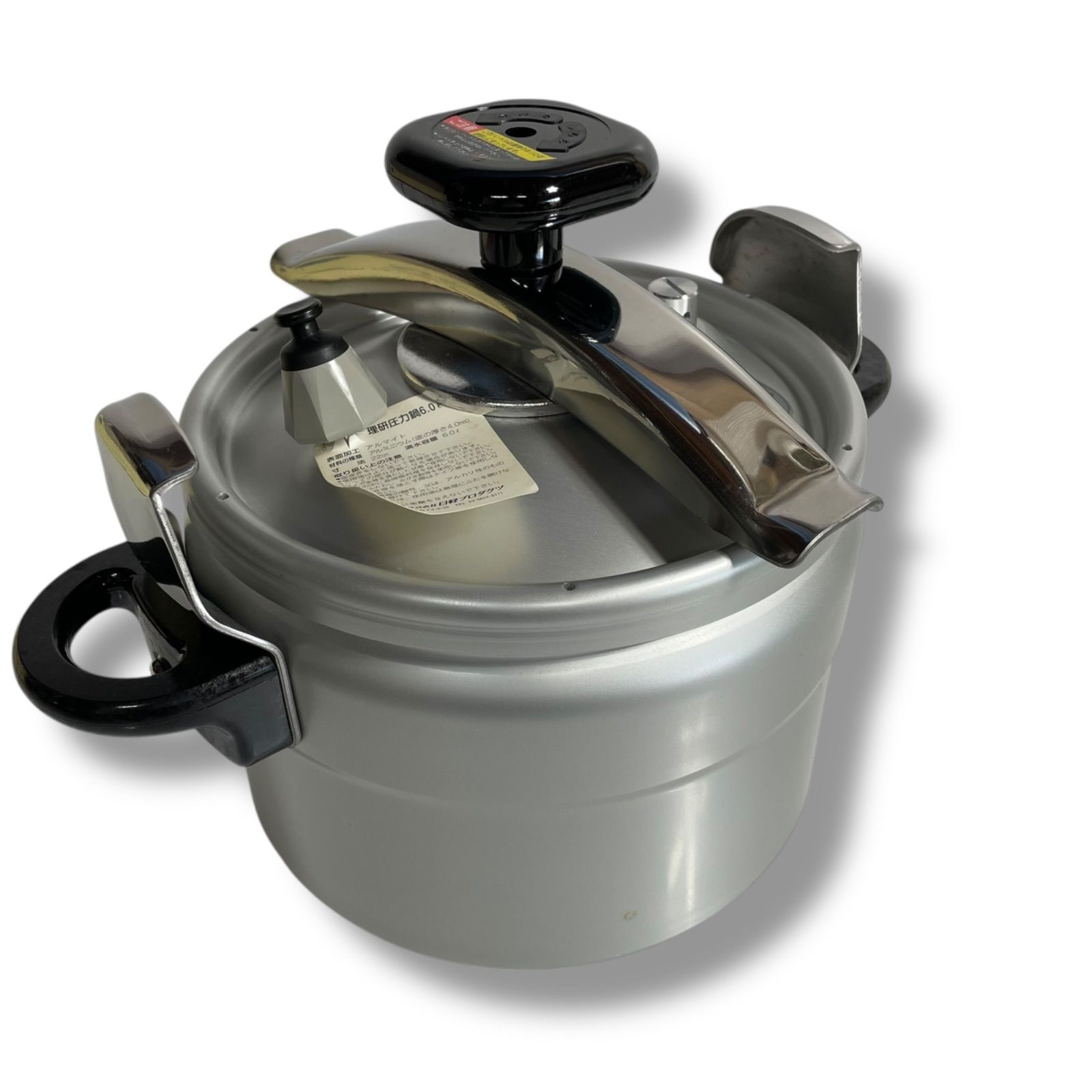RIKEN 理研 圧力鍋 SP-60 6.0L 未使用 シルバー アルミ 6リットル