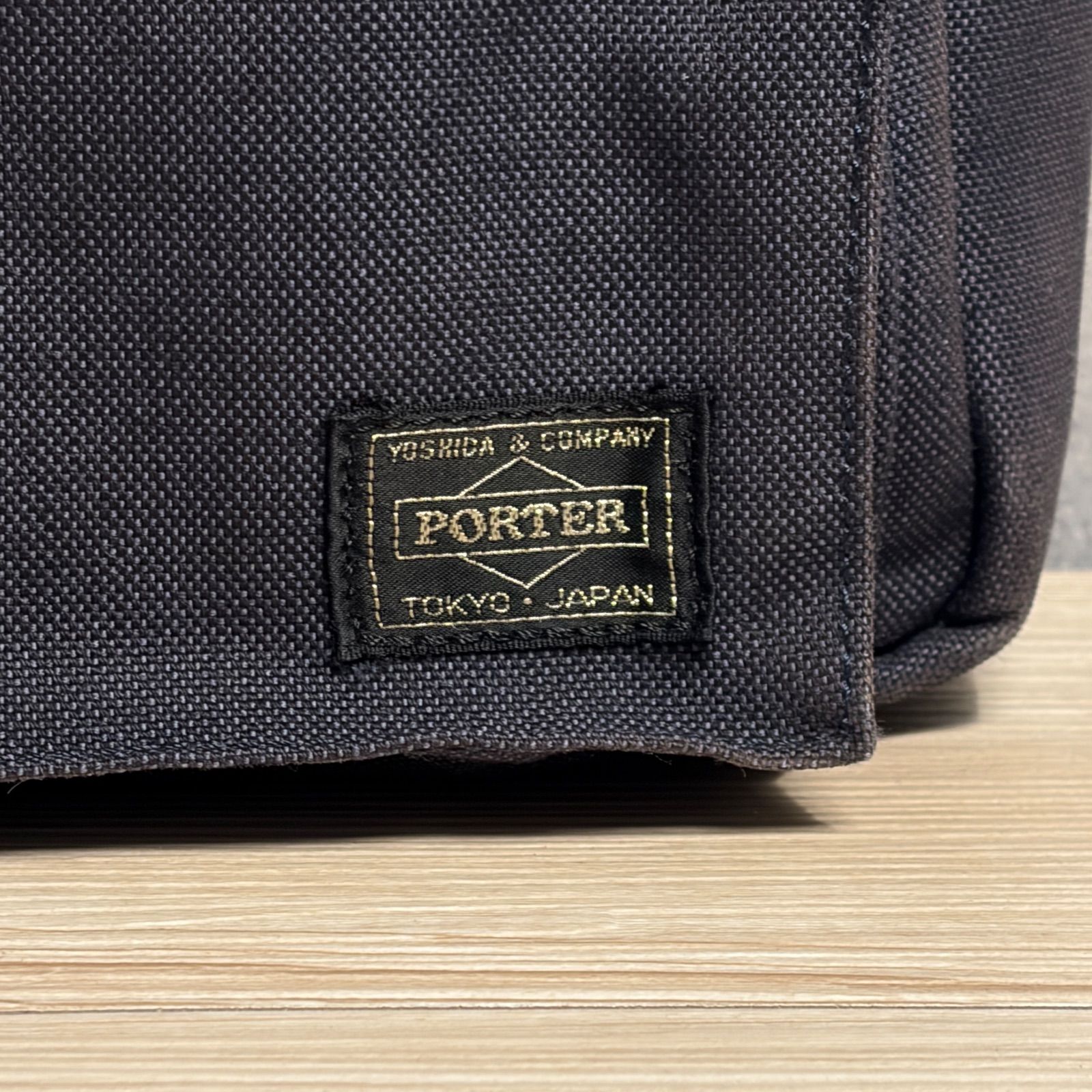 PORTER ポーター スモーキー ネイビー デニム調 ショルダーバッグ 