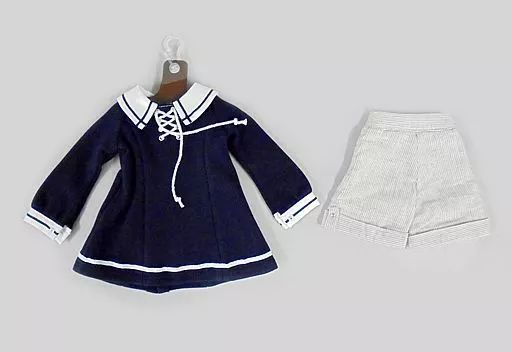 【】ドールアクセサリー MSD/MDD用 編み上げワンピ＆キュロットセット・ミニ 「ラ・ペルソナーレコレクション/ブルーレーベル」 ドールズ・パーティー39・アフター限定