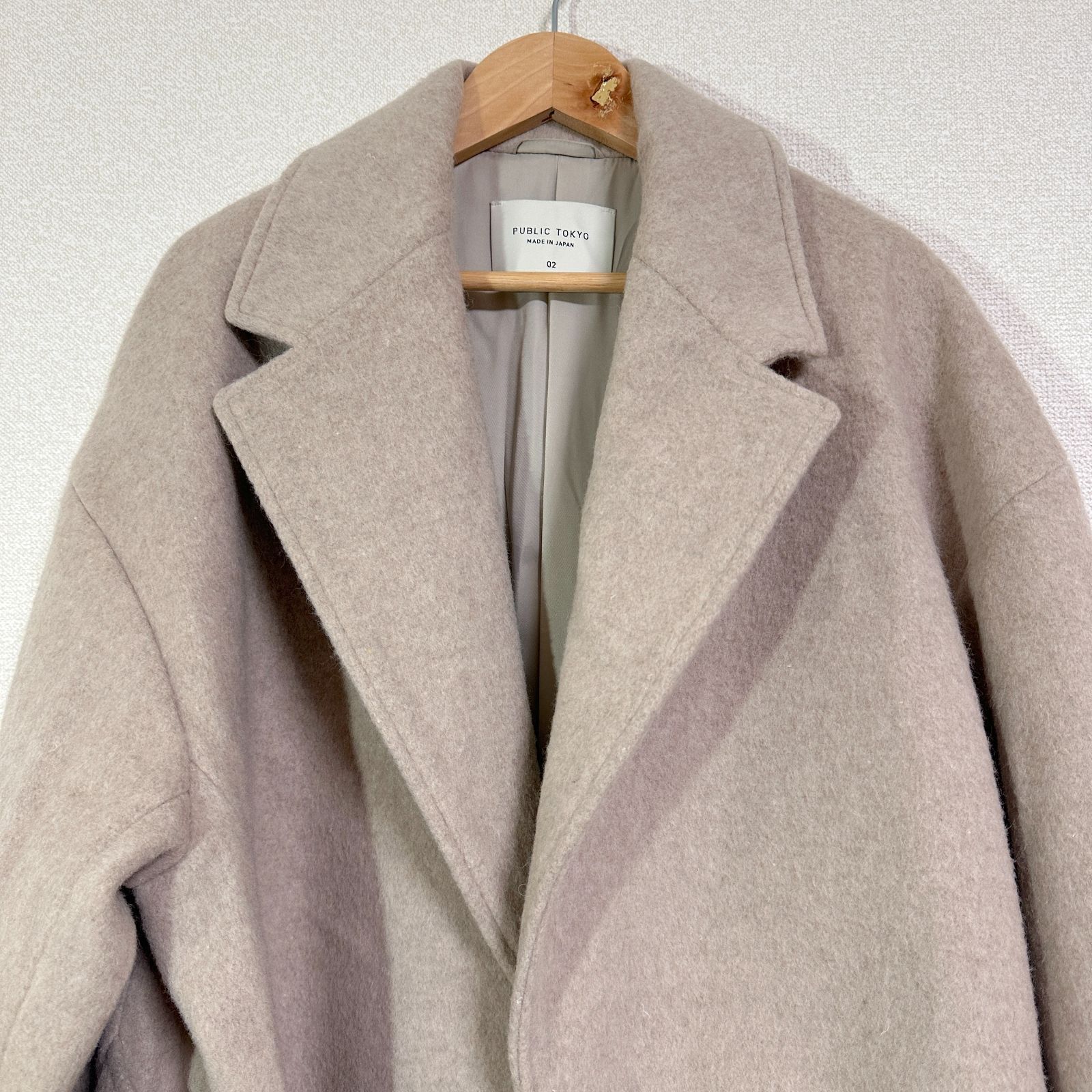 PUBLIC TOKYO サンプル品 メンズ 21AW ベルテッドオーバーチェスター