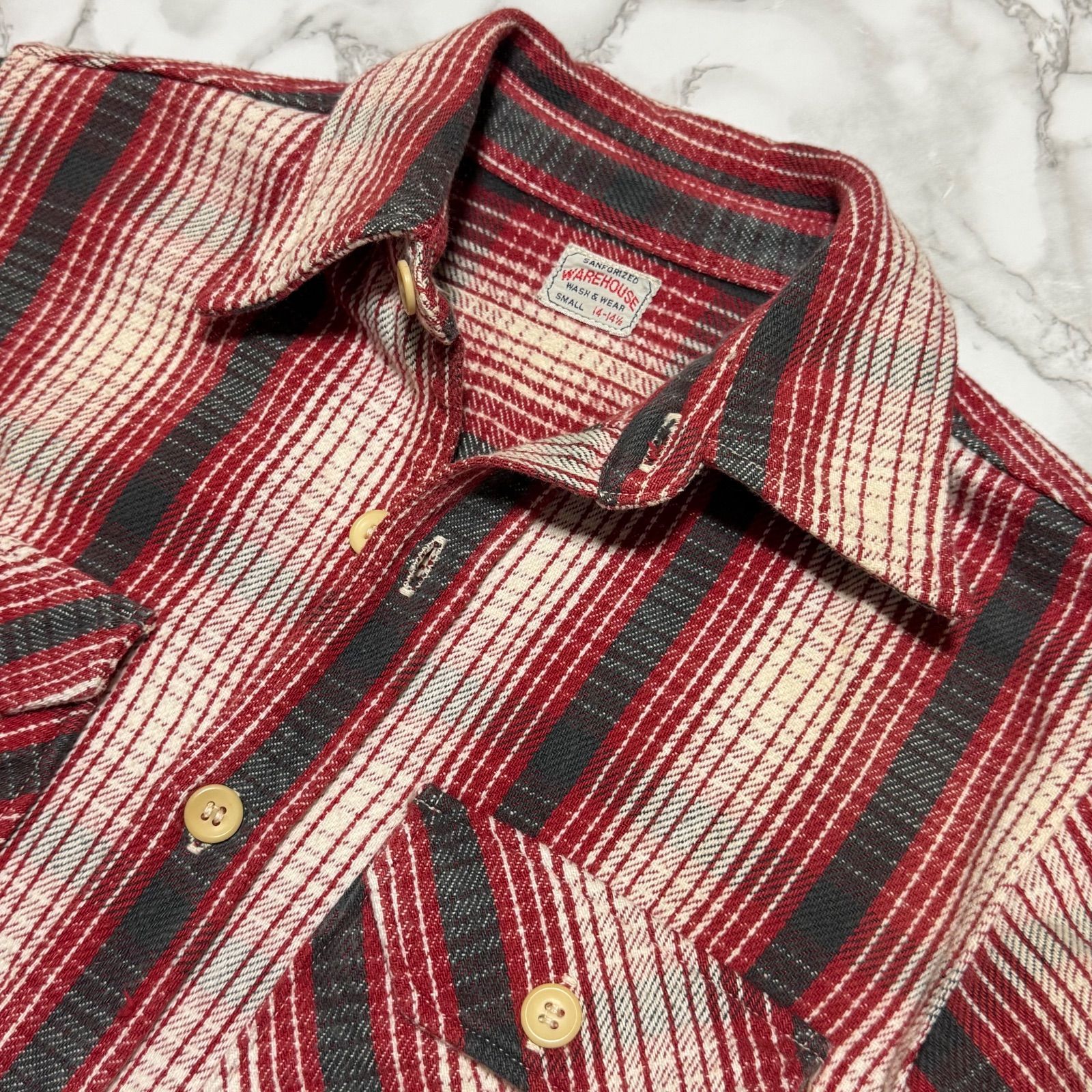 希少【WAREHOUSE ウェアハウス 【商品名】ネルシャツ シャツ 長袖 希少【WAREHOUSE ウェアハウス 【商品名】ネルシャツ シャツ 長袖