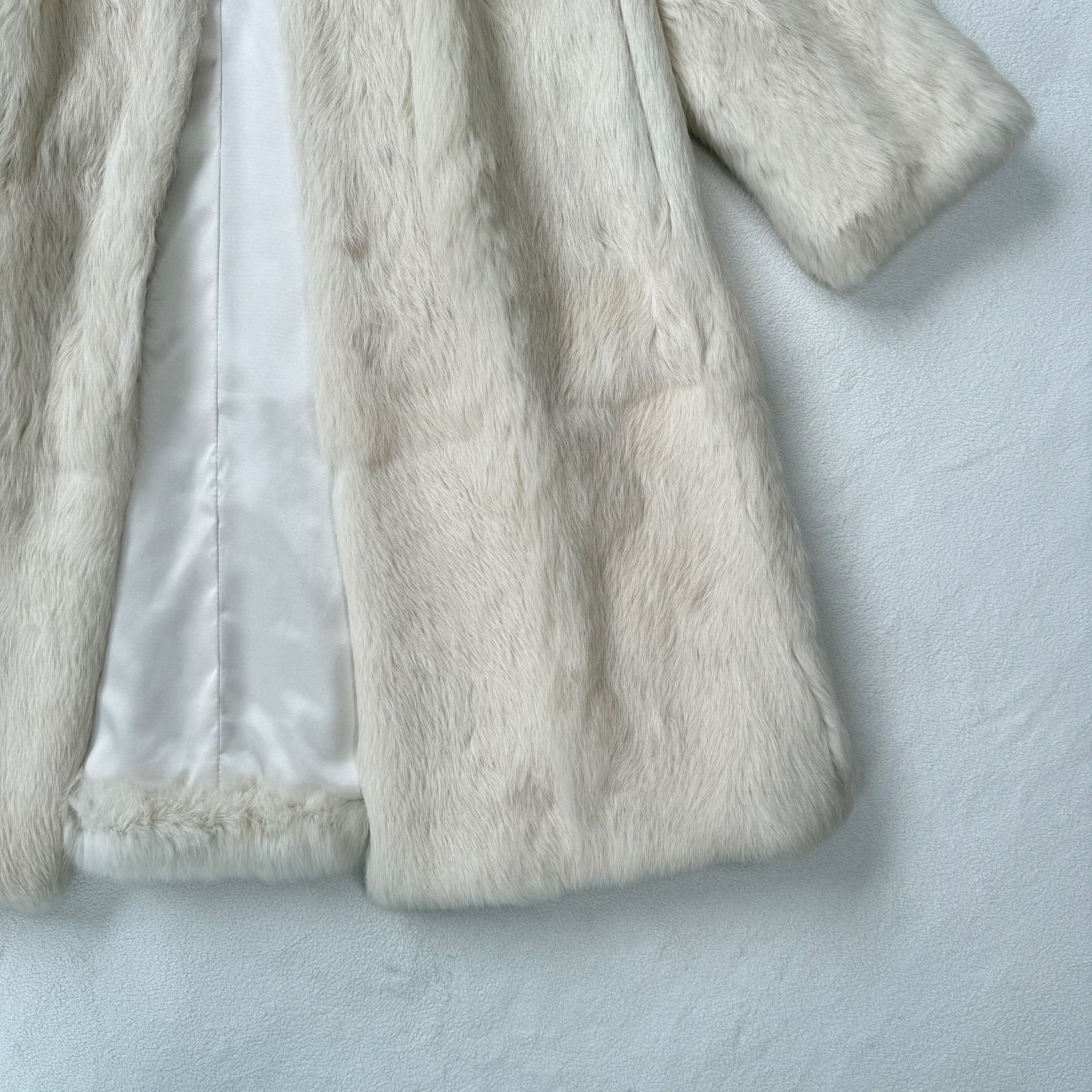 極美品・サイズ2✨セオリー ラビットファー 毛皮コート ロング コート