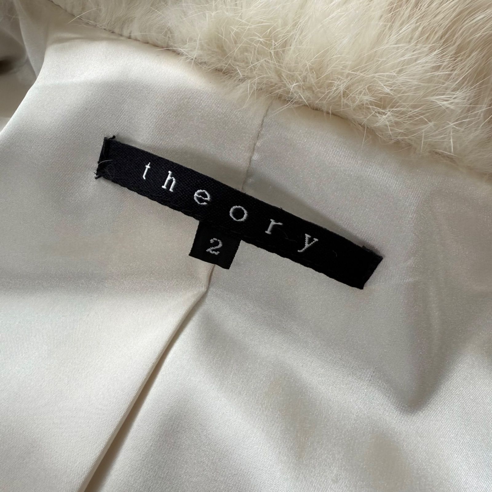 極美品・サイズ2✨セオリー ラビットファー 毛皮コート ロング コート