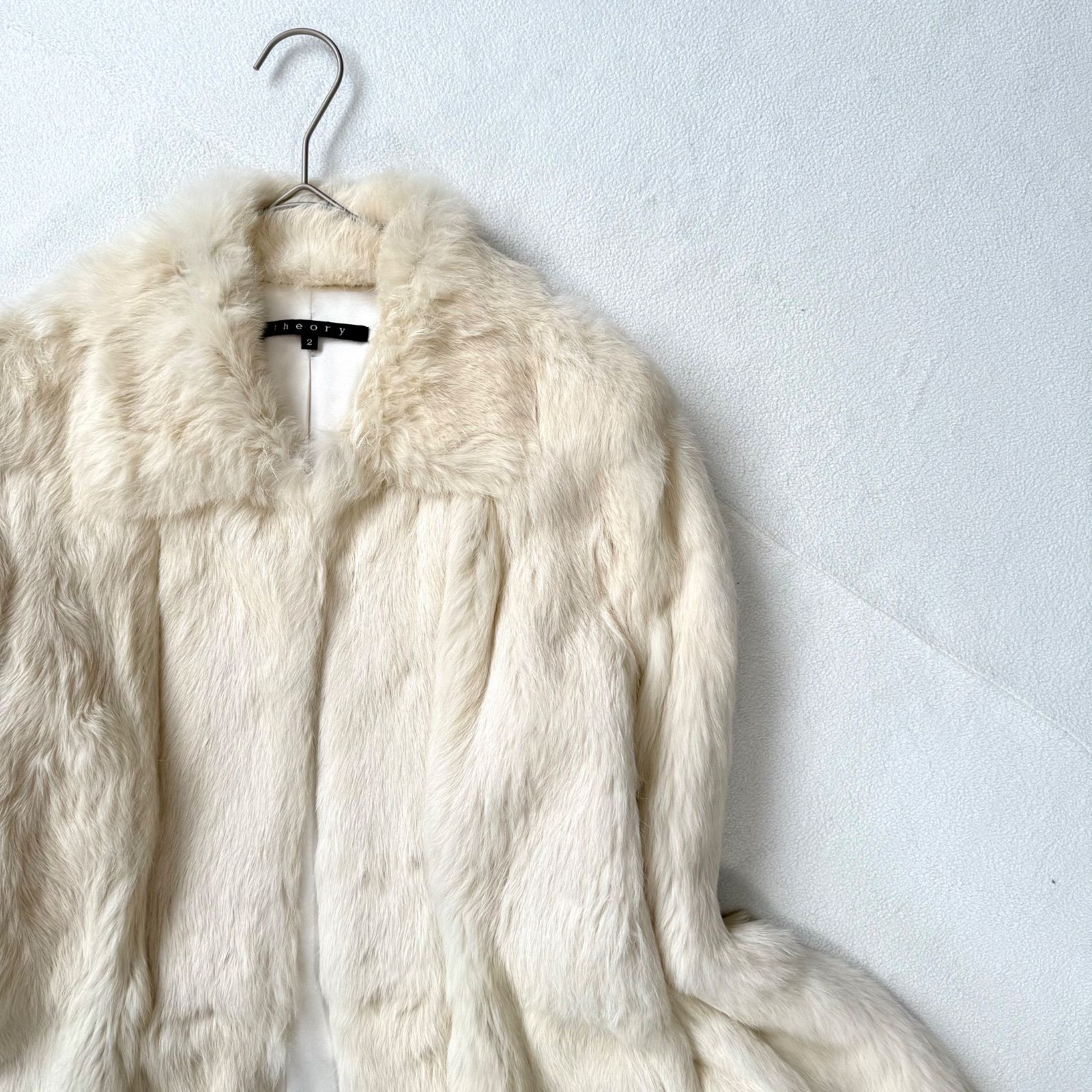 極美品・サイズ2✨セオリー ラビットファー 毛皮コート ロング コート