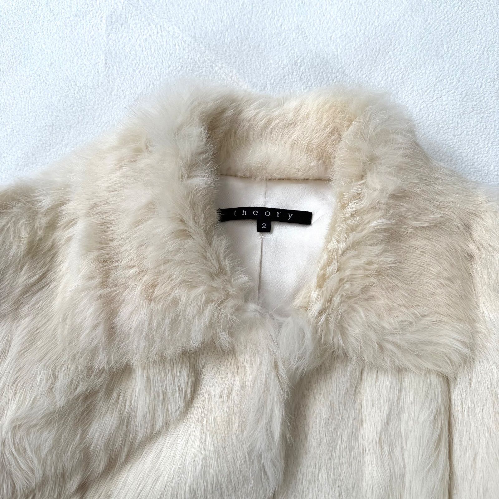 極美品・サイズ2✨セオリー ラビットファー 毛皮コート ロング コート