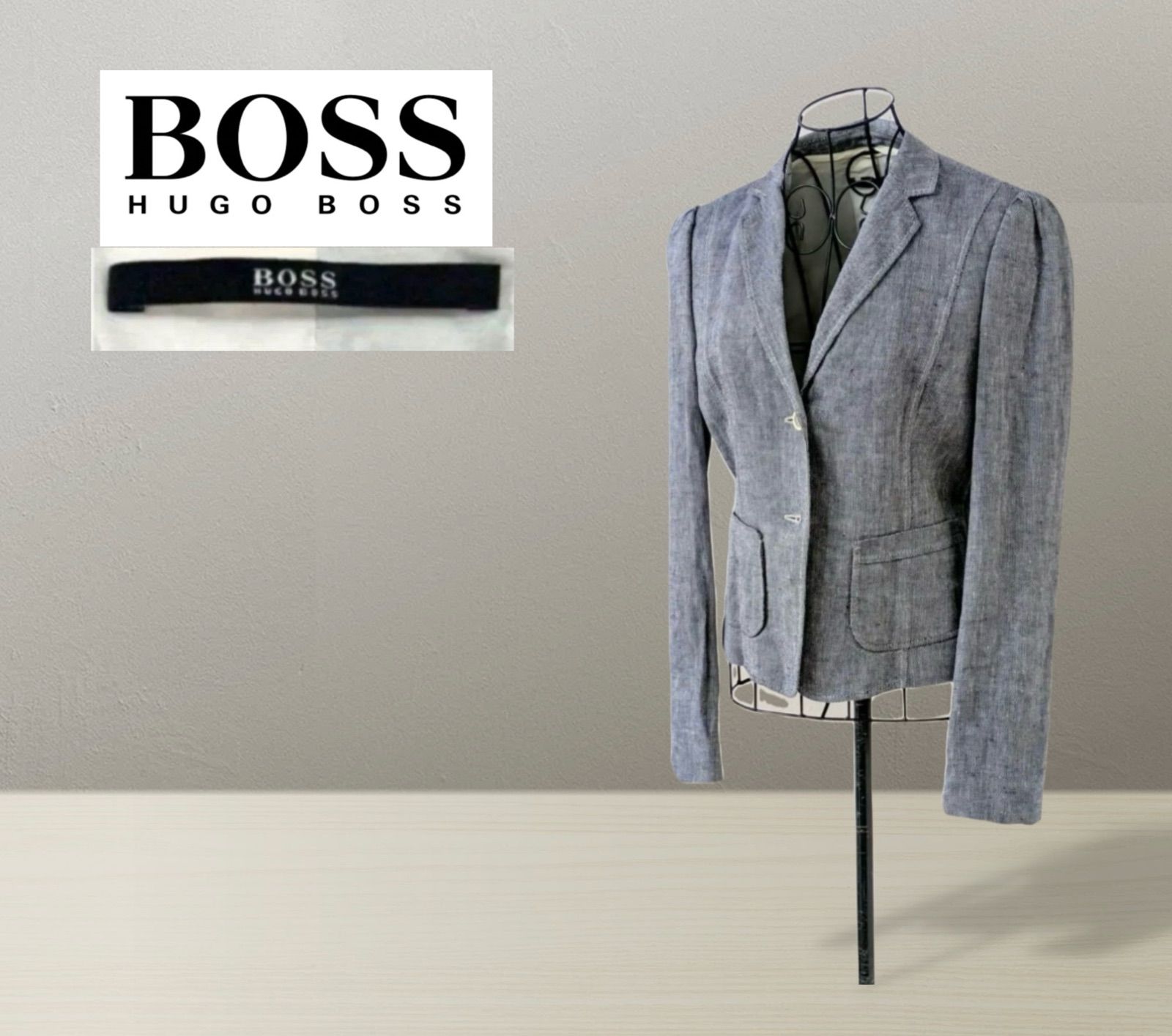 HUGO BOSS】ヒューゴボス レディース ツイード テーラードジャケット