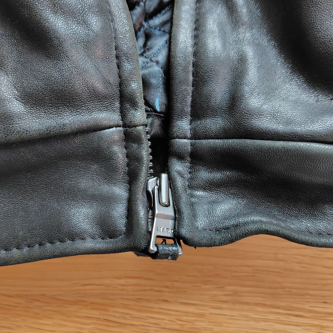 ★美品 MARC NEW YORK レザージャケット キルティング 黒 3L相当 MARC NEW YORK マークニューヨーク レザージャケット キルティング