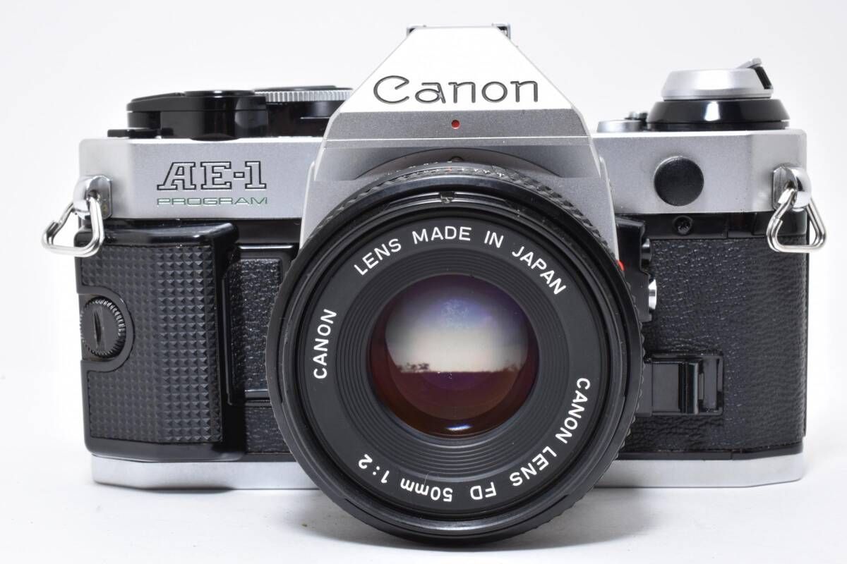 キヤノン Canon AE 1 Program シルバー FD 50 mm f 2 フィルムカメラ L 47 7223