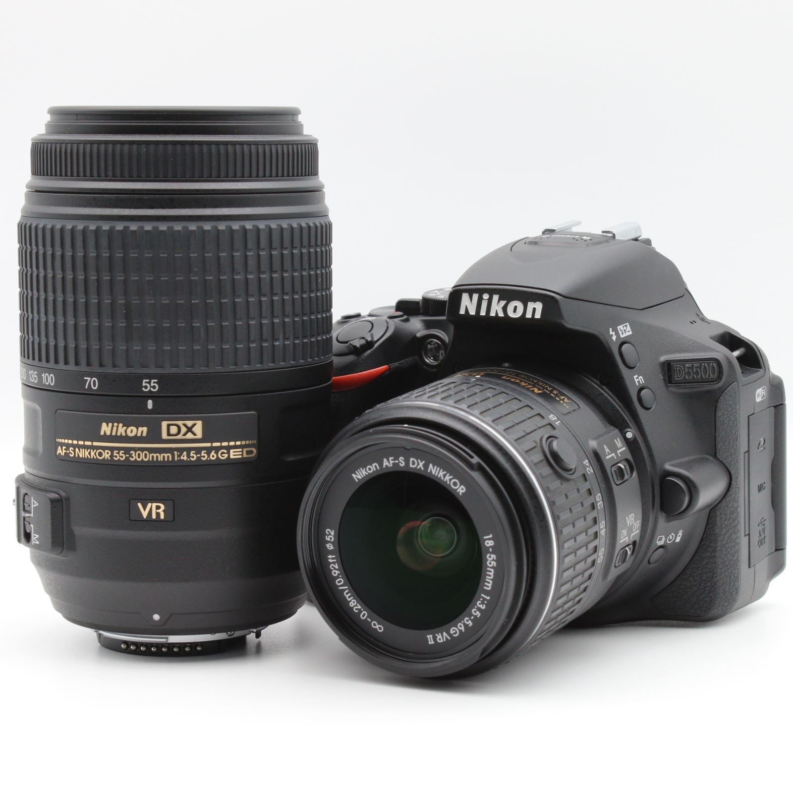 極上品】 Nikon D5500 ダブルズームキット 18-55mm 55-200mm 2416万