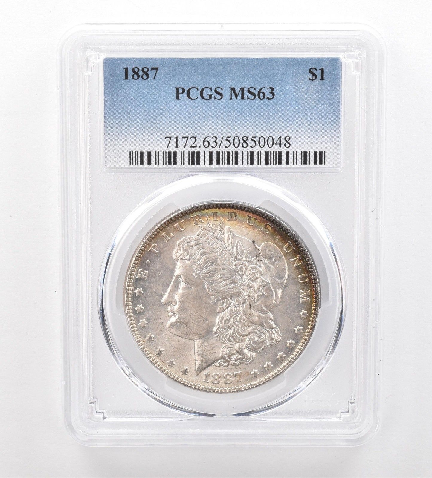 1887年 モルガン銀貨 MS63 PCGS ペリフェラル T *7447 - メルカリ