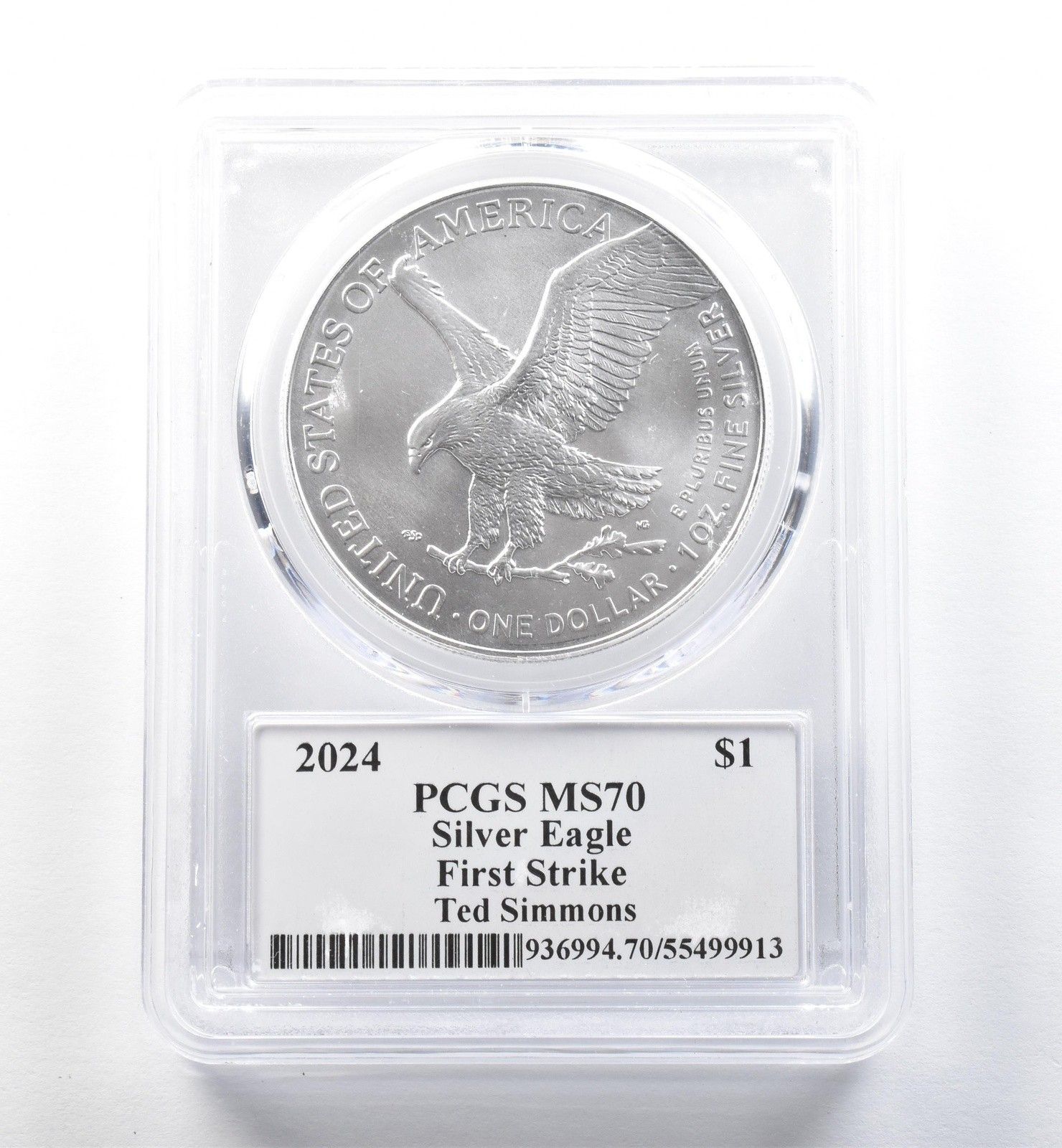 2024年 アメリカン シルバー イーグル テッド・シモンズ ファースト