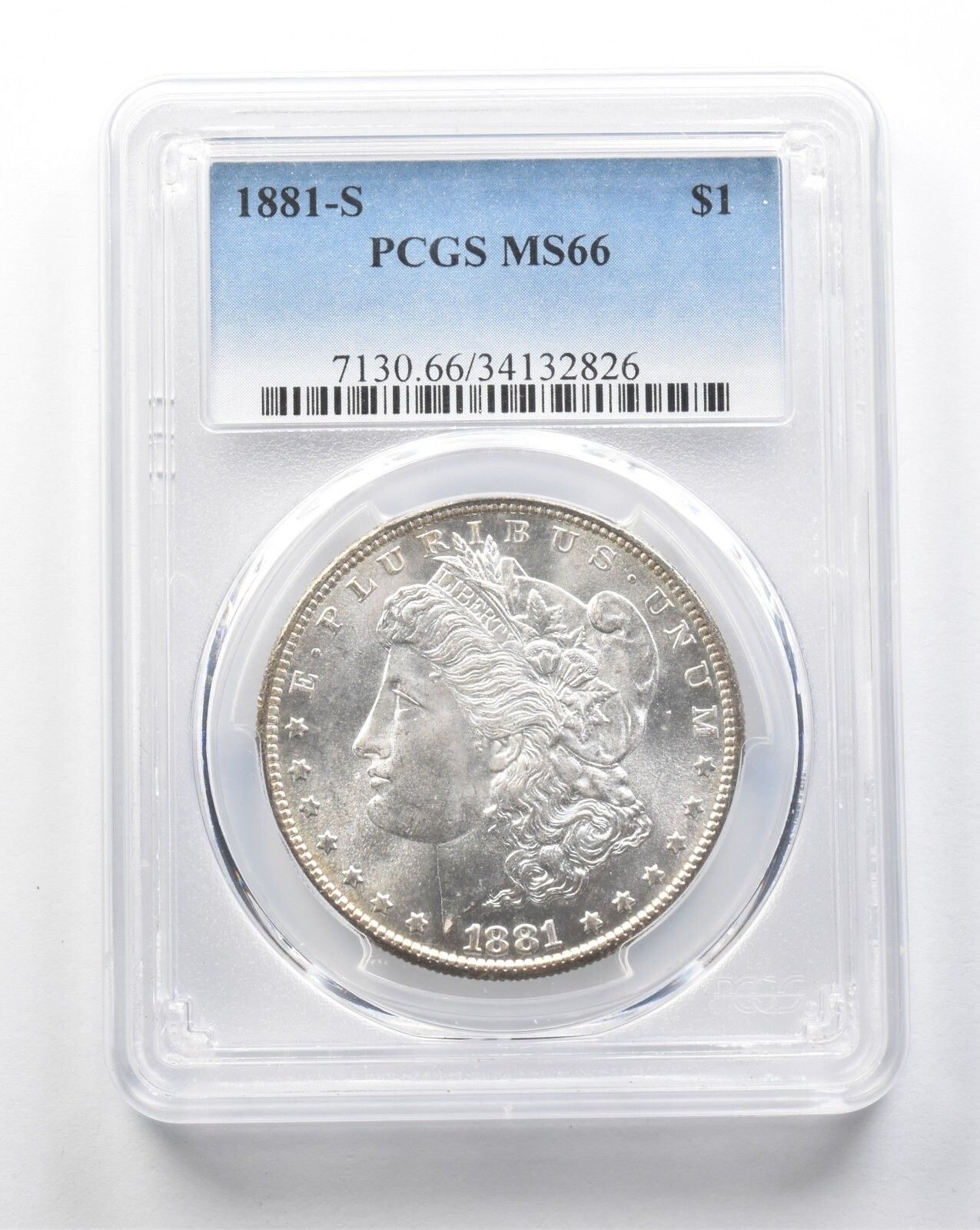 1881 S モーガン銀貨 MS 66 PCGS 8396