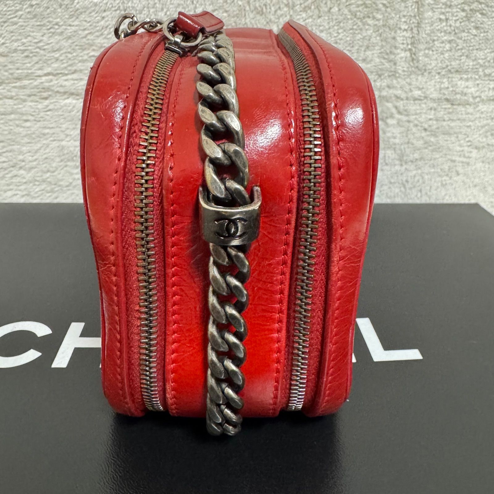 美品】CHANEL シャネル ボーイシャネル チェーンショルダー マトラッセ