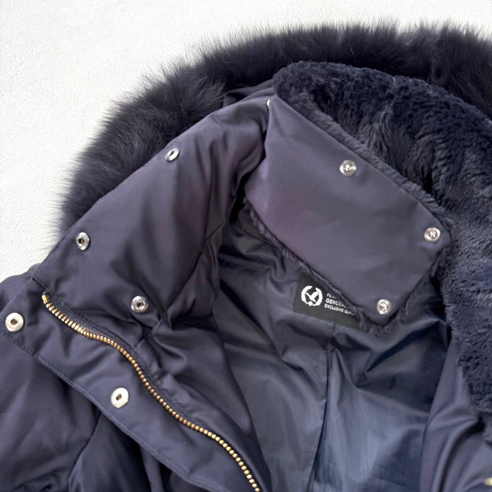 極美品・38✨インディヴィ 3way フォックス ファー ロング ダウン 