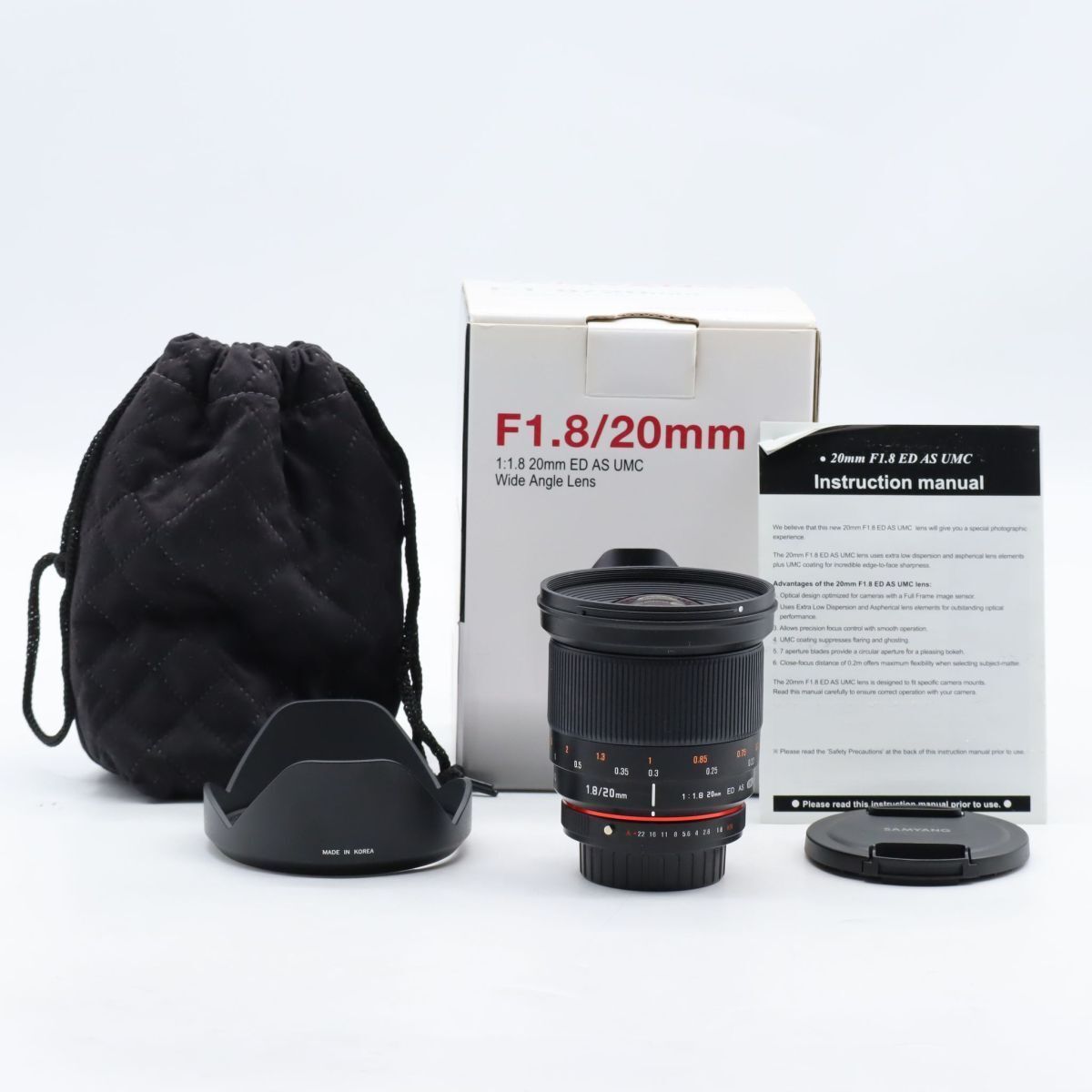 SAMYANG 単焦点レンズ 20 mm F 1 8 ED AS UMC ペンタックス K用 3921