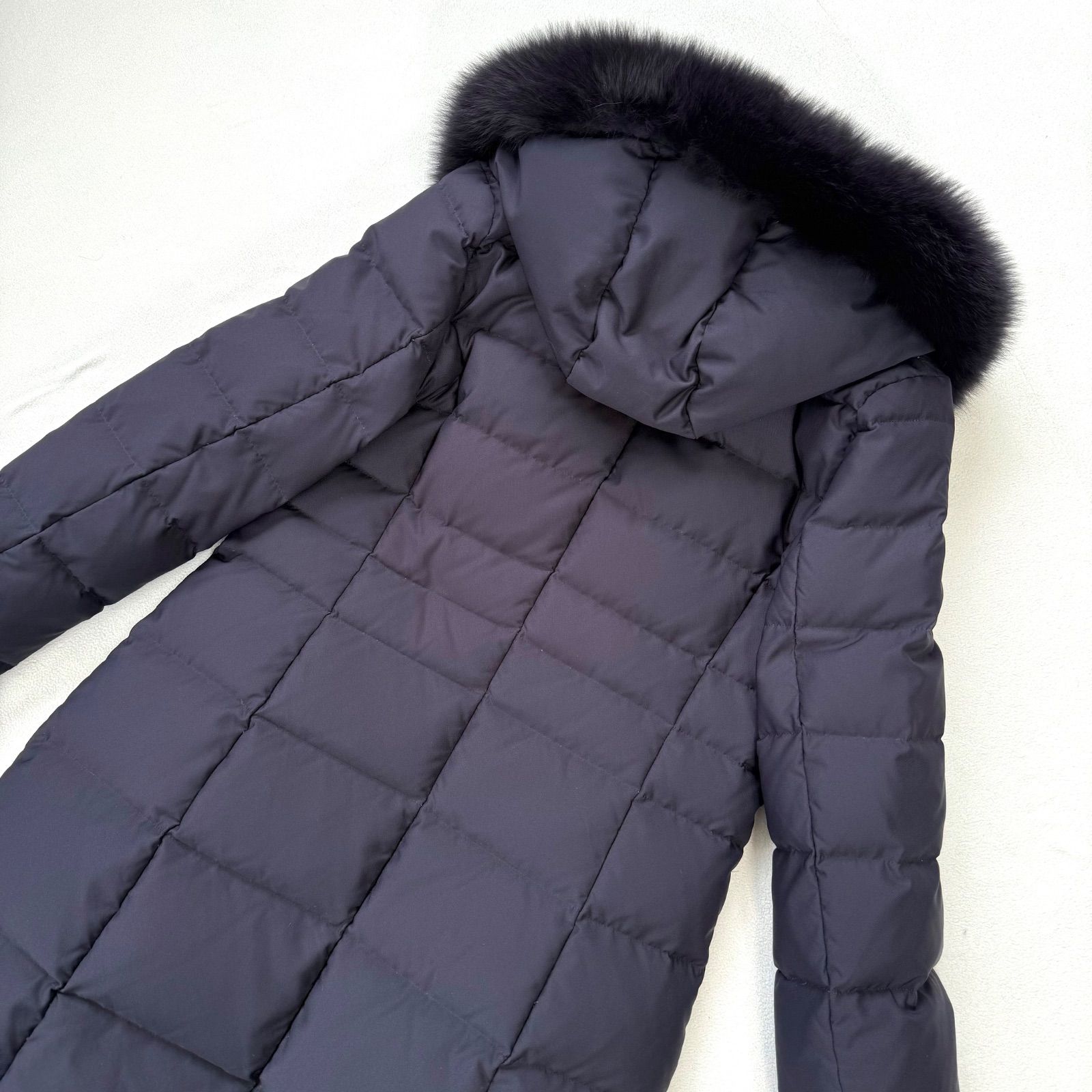 極美品・38✨インディヴィ 3way フォックス ファー ロング ダウン 