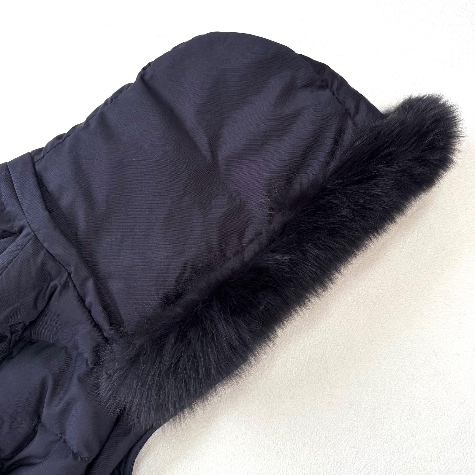 極美品・38✨インディヴィ 3way フォックス ファー ロング ダウン 