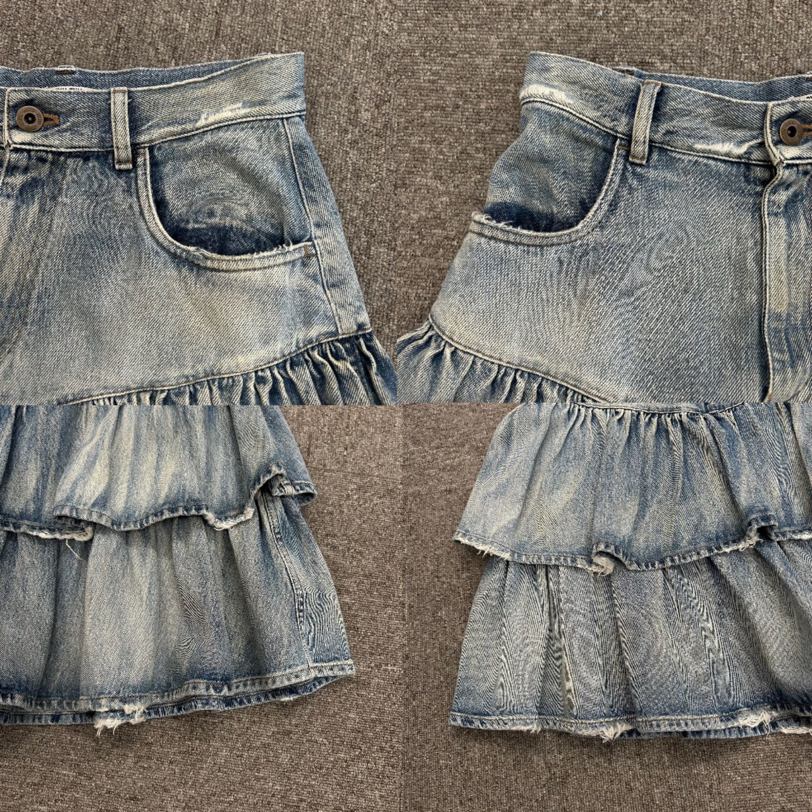 【コリン】miumiu デニムスカート 新品未使用タグ付き MIU MIU - 【新品未使用タグ付き】miumiu デニム ロゴスカートの通販