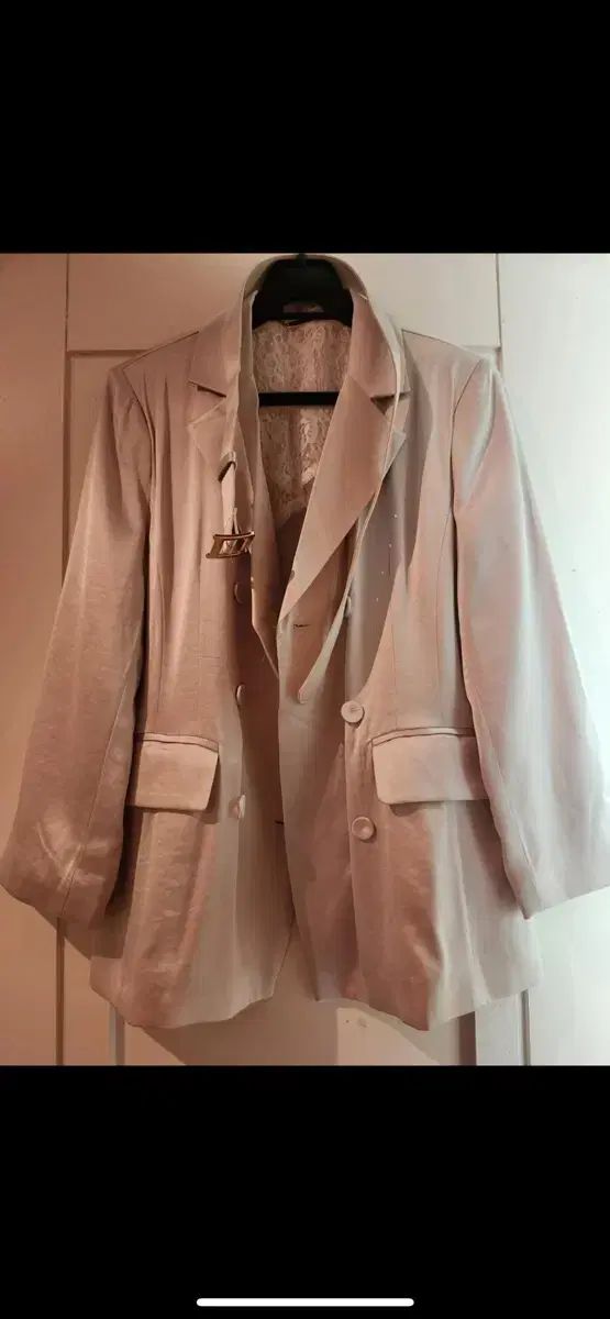 SOO JUNE 新 サテン ベルト ジャケット