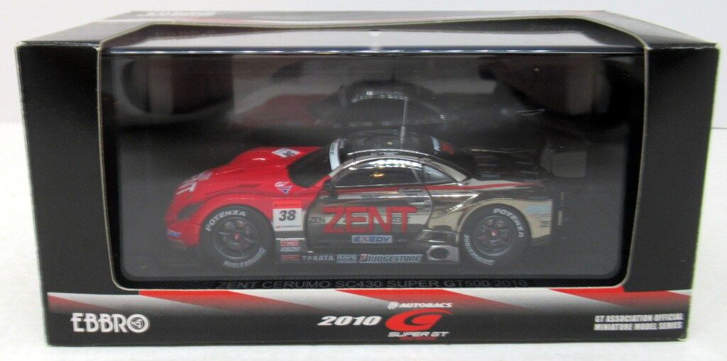 エムエムピー 1/43 EBBRO SUPER GT500 2010 ZENT CERUMO SC430 #38