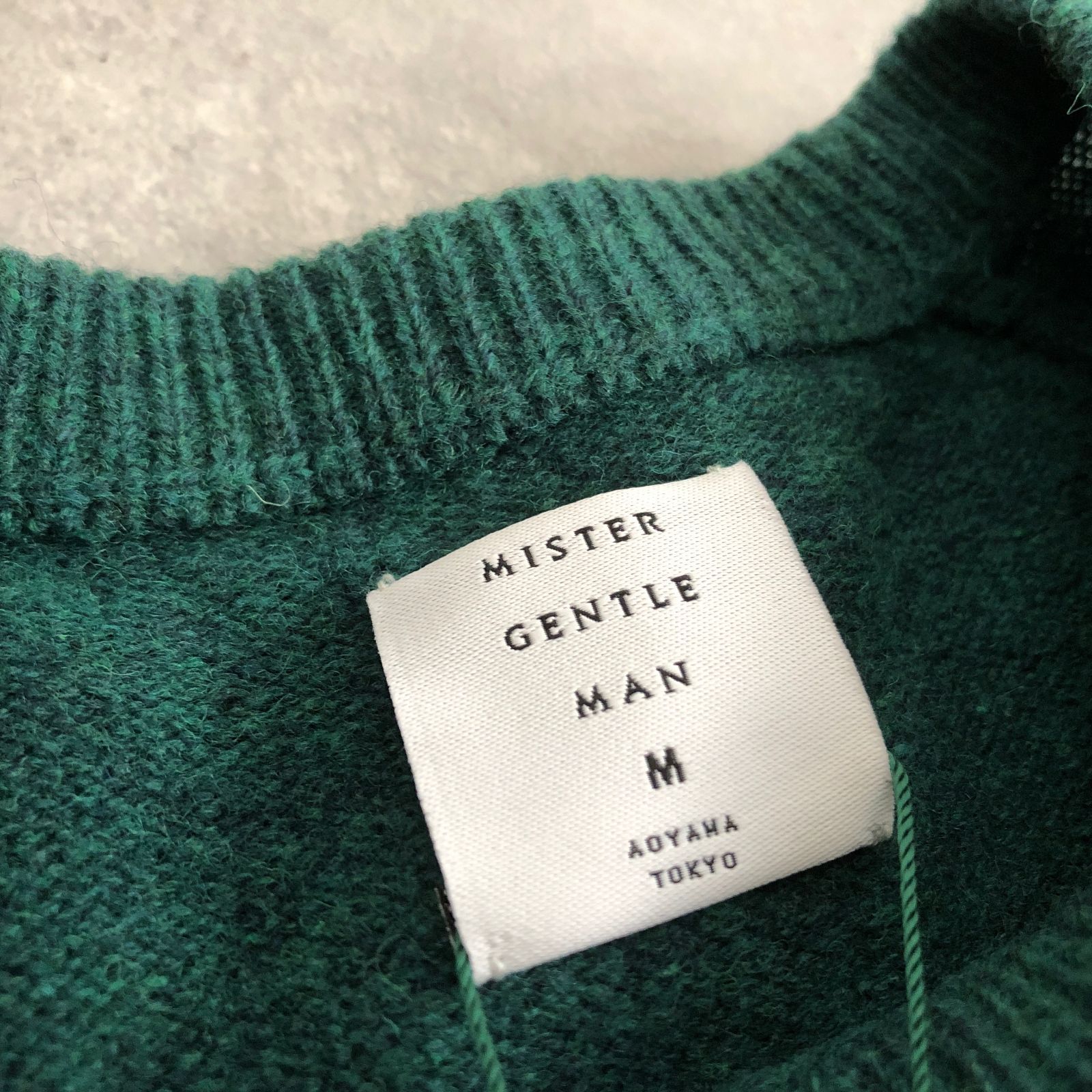 新品 定価1.7万 MISTER GENTLE MAN CREW NECK KNIT クルーネックニット 