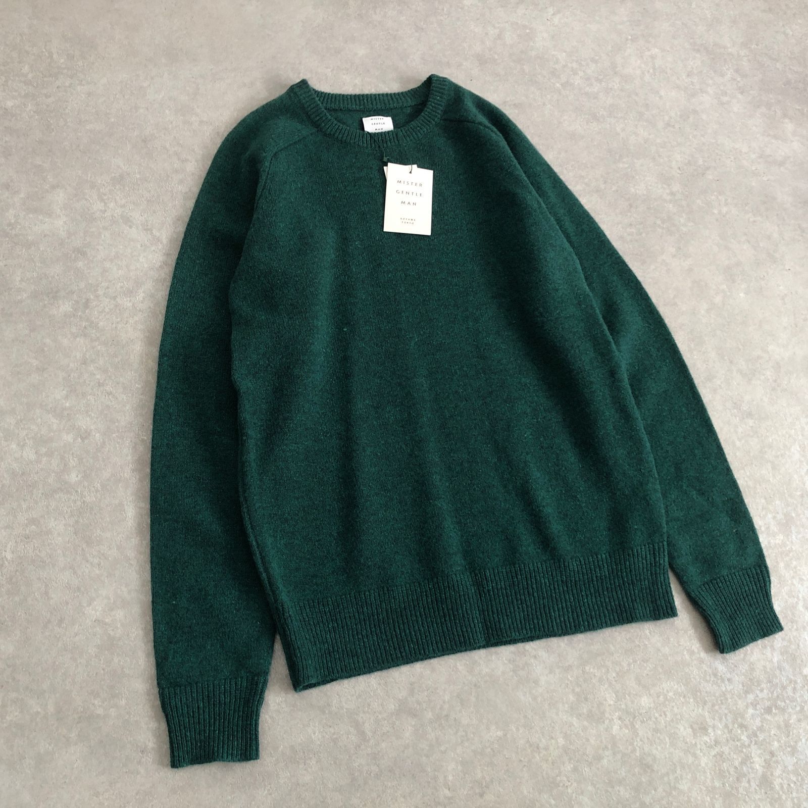 新品 定価1.7万 MISTER GENTLE MAN CREW NECK KNIT クルーネックニット 