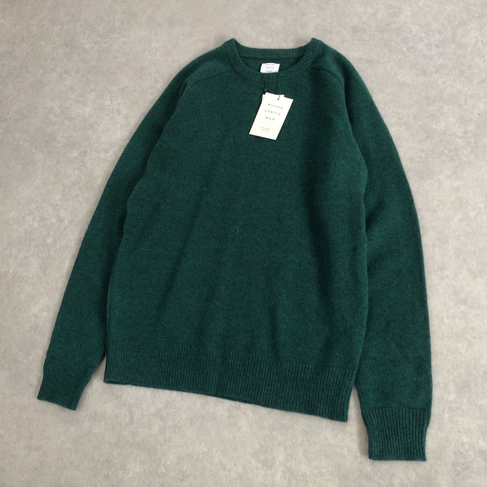 新品 定価1.7万 MISTER GENTLE MAN CREW NECK KNIT クルーネックニット 