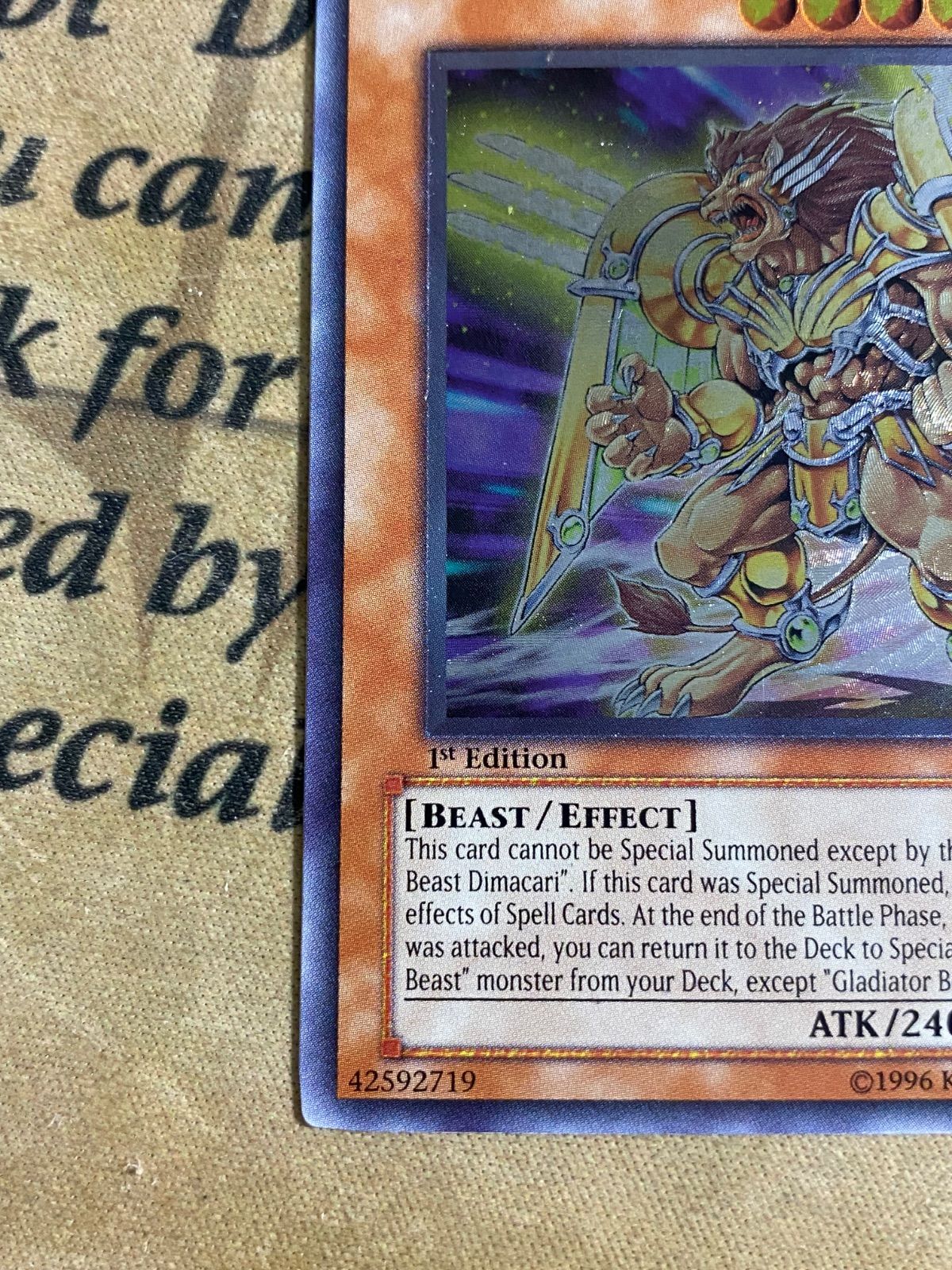 遊戯王 剣闘獣アレクサンデル レリーフ アルティメット 1st GLAS-EN017