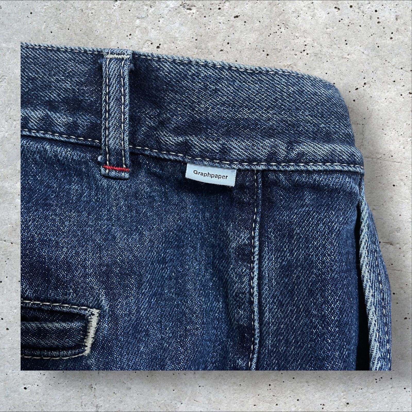 定価：35200円 Graphpaper Selvage Denim Two Tuck Tapered Pants 