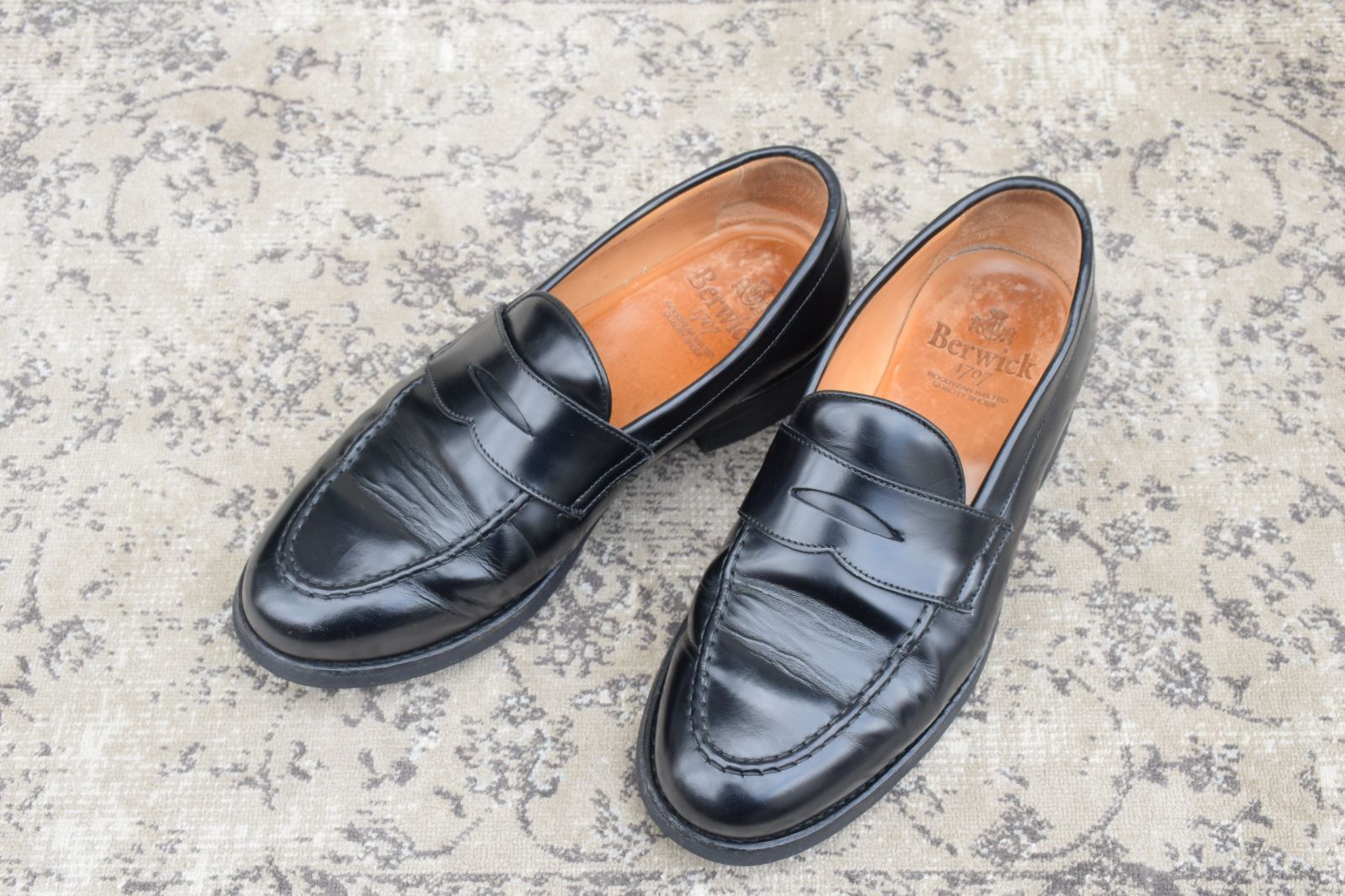 良品】Berwick1707 バーウィック 5260 ROVIBK コインローファー ハーフ 