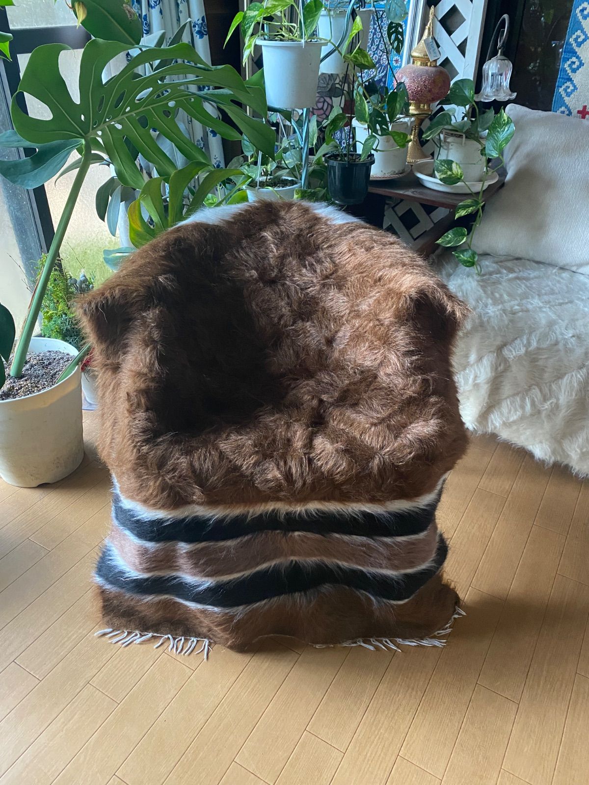 【新品美品】値下げしました！トルコ ヤギ毛のバッターニエ トルコのシイルトバッタニエモフモフ1.1kg超え！大人気のヴィンテージ