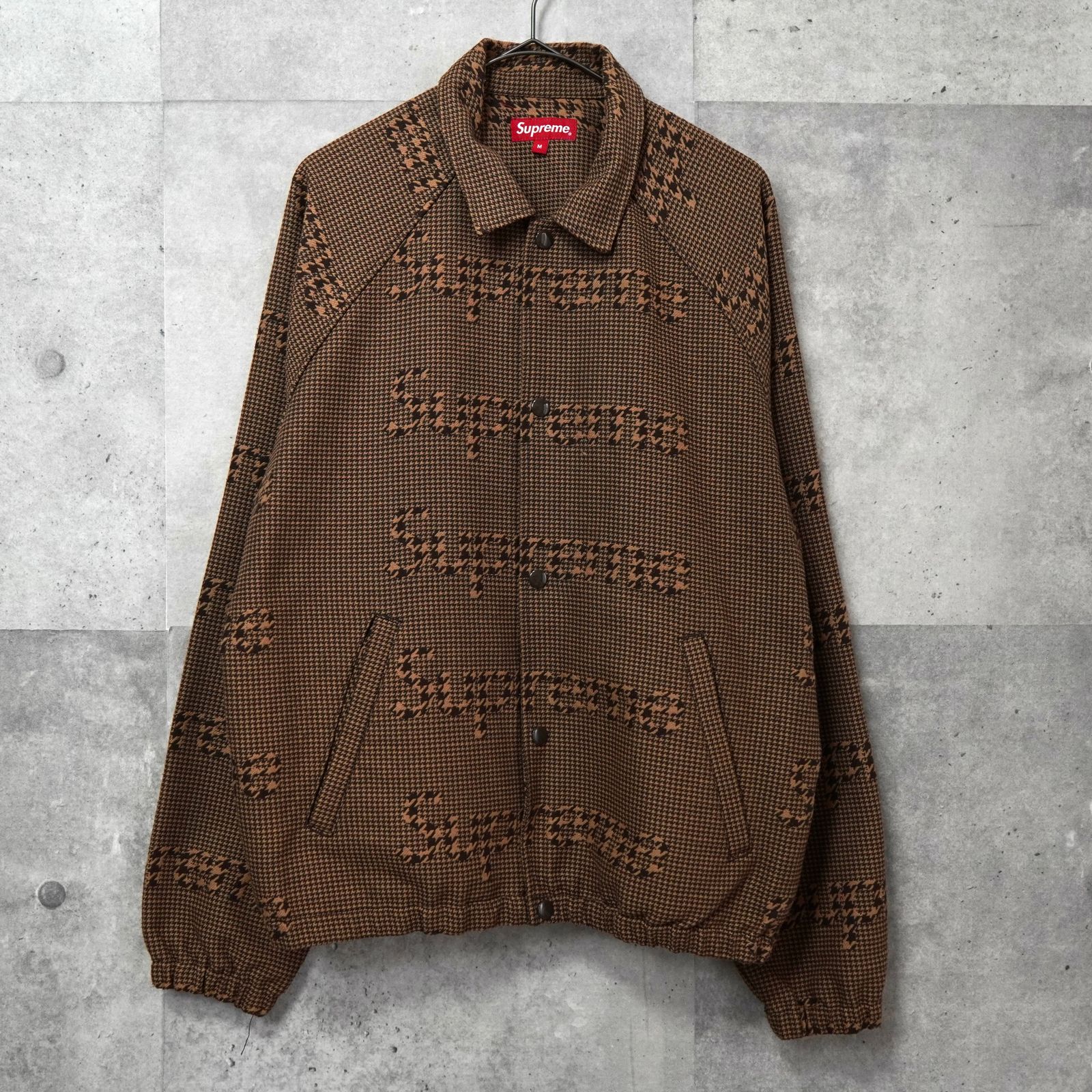 Supreme Houndstooth Logos Snap Front Jacket シュプリーム 千鳥格子
