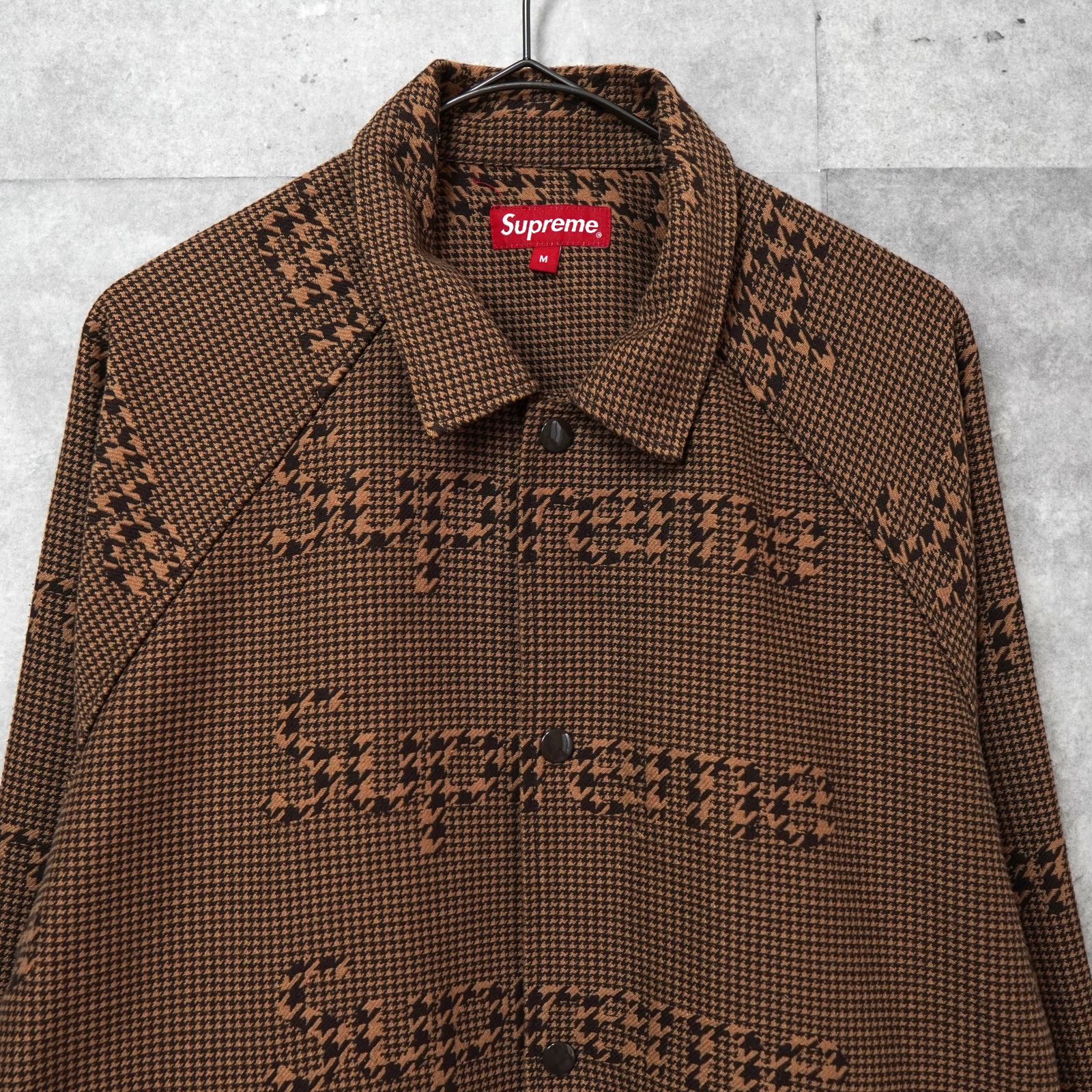 Supreme Houndstooth Logos Snap Front Jacket シュプリーム 千鳥格子