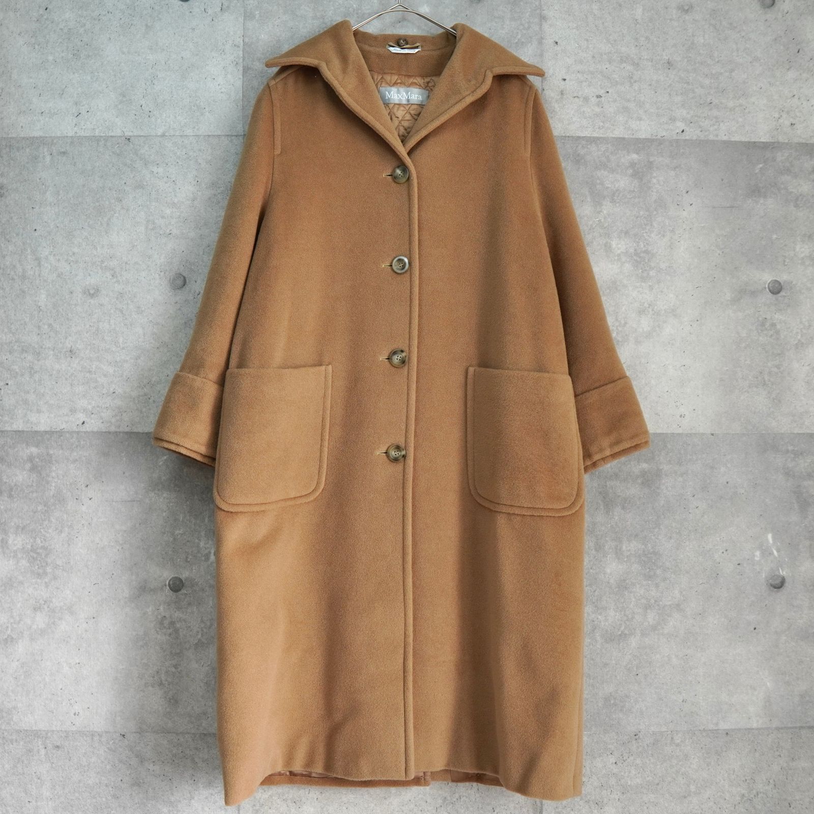 マックスマーラ ファーコート ウールコート キャメル レディース